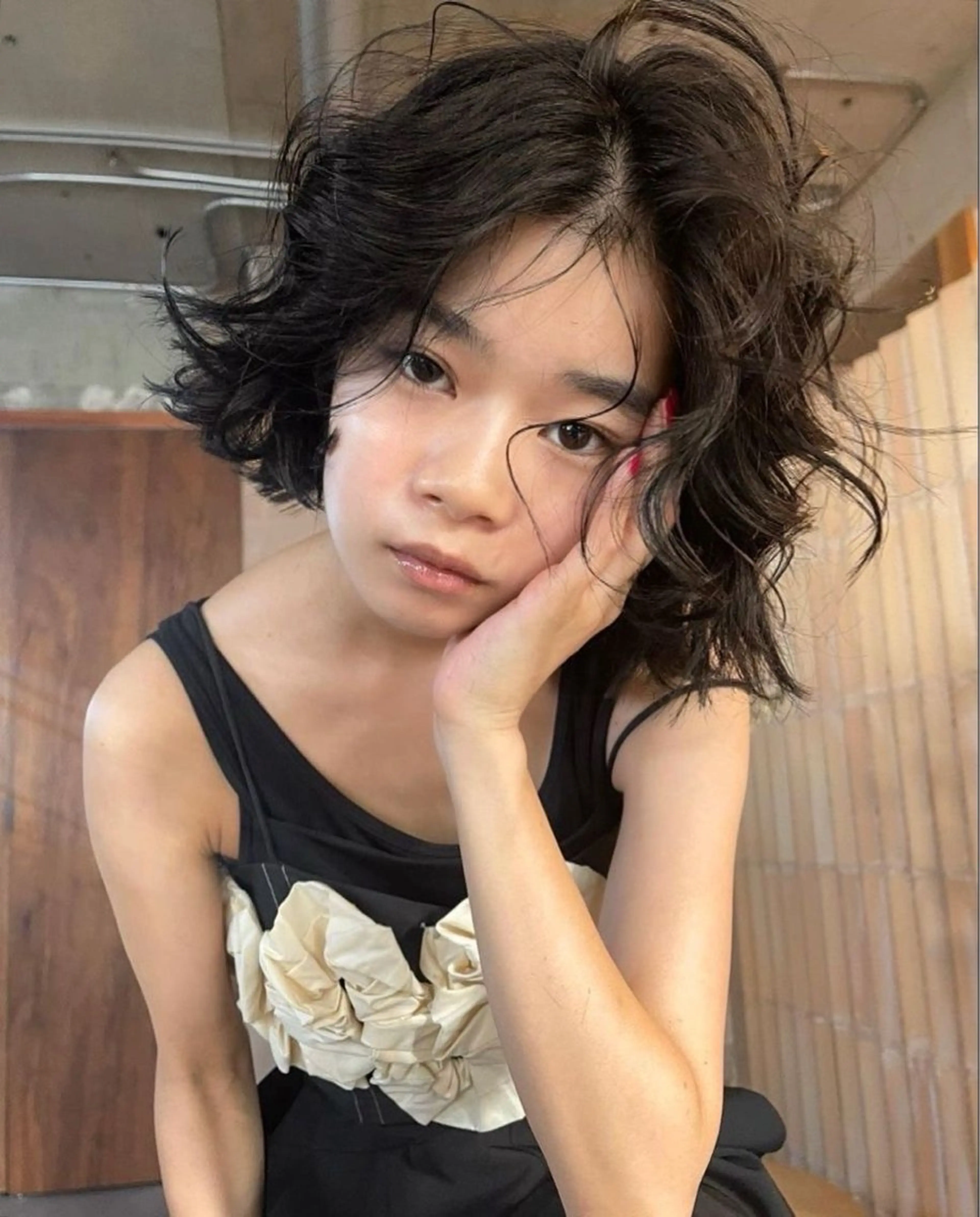 ミディアム ミディアムパーマ ボブ カット パーマ zoey kego所属・zoey centuryのヘアスタイル