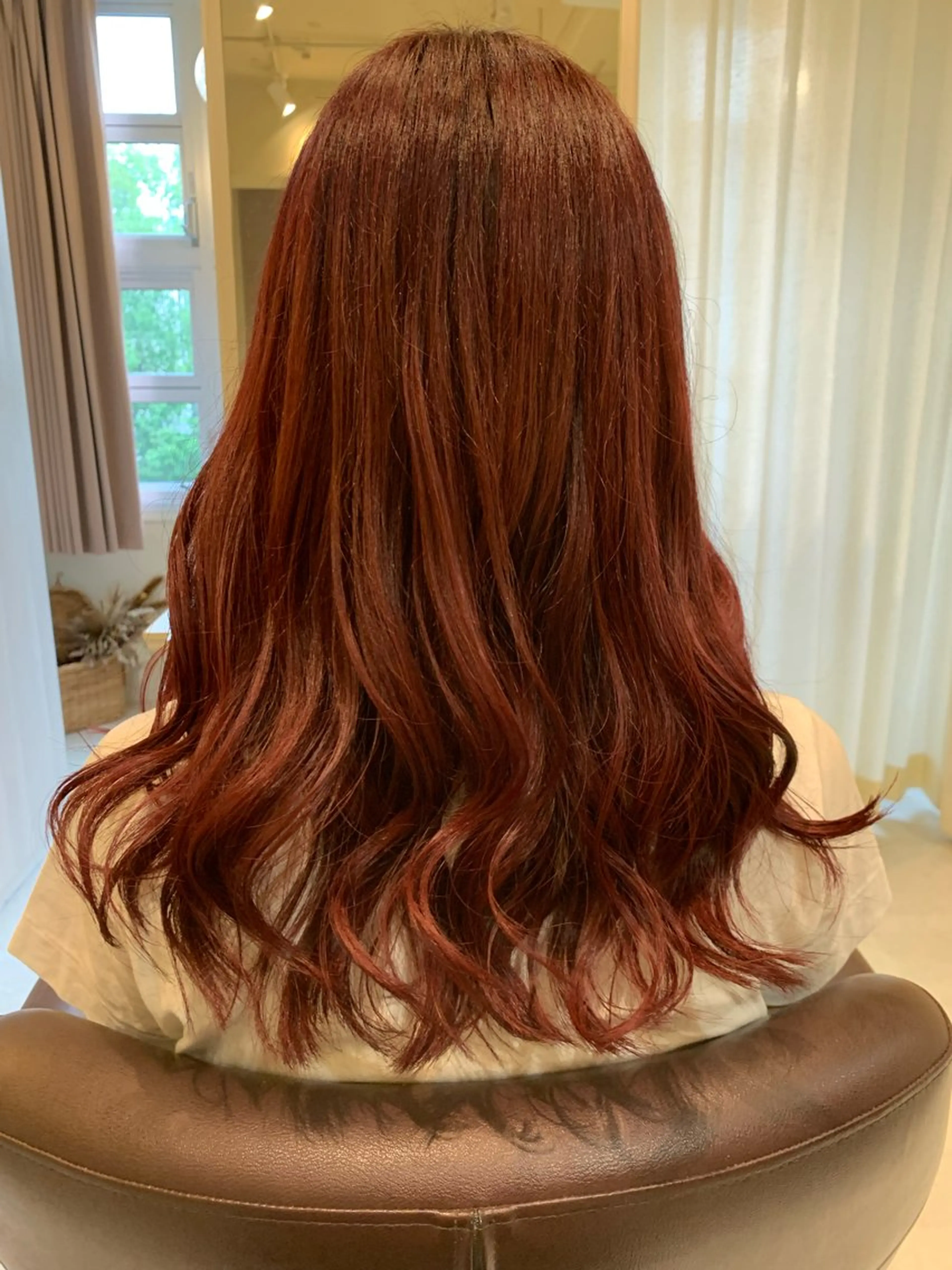 セミロング カラー ボルドーカラー レッドカラー ヘアカラー トリートメント mulum hair dressing salon所属・yuuki🌷名古屋 栄　ボブ/カラーのヘアスタイル
