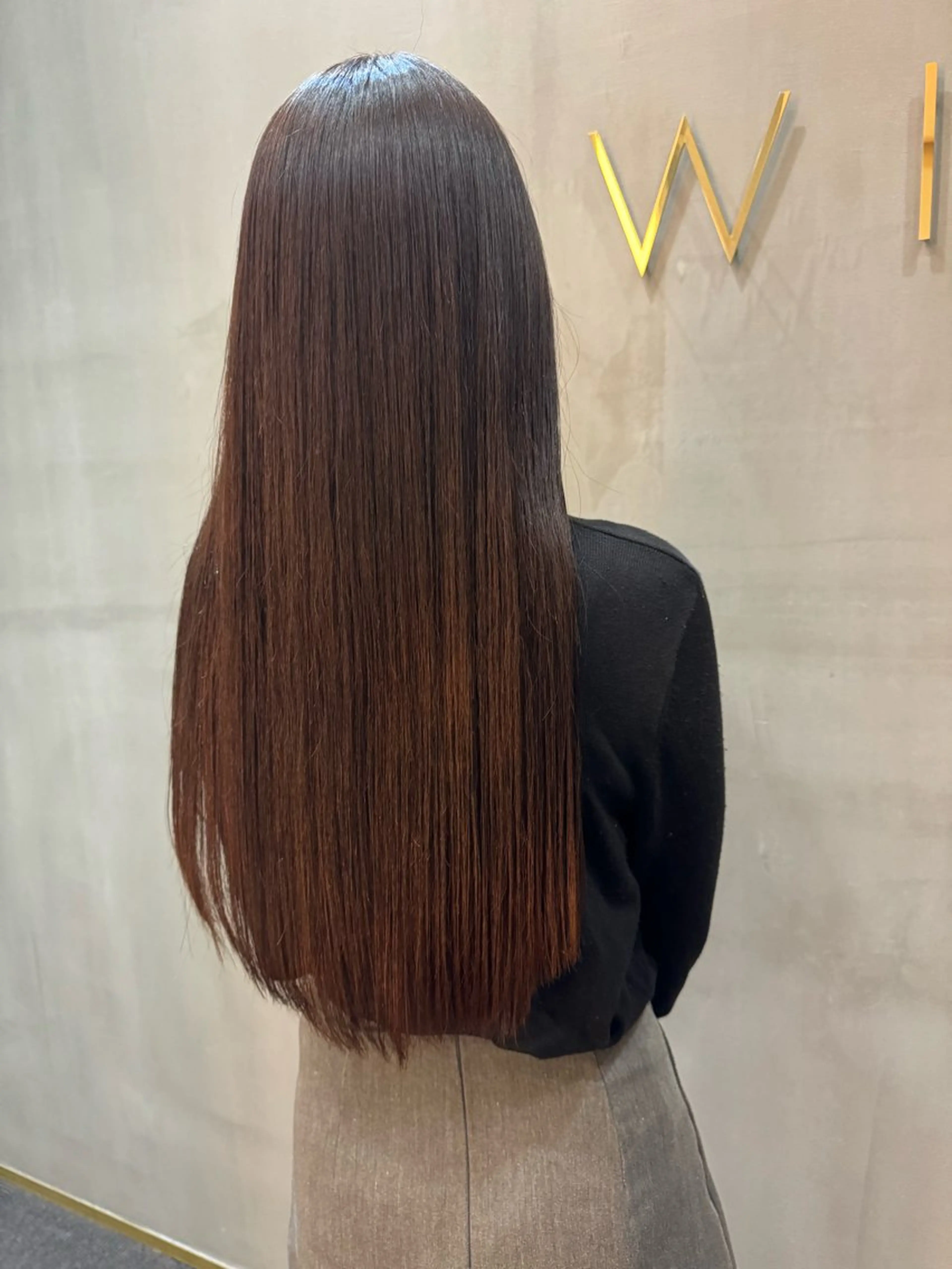 ロング カラー ロング 縮毛矯正 A.Ｍ.hair所属・福本 凌のヘアスタイル