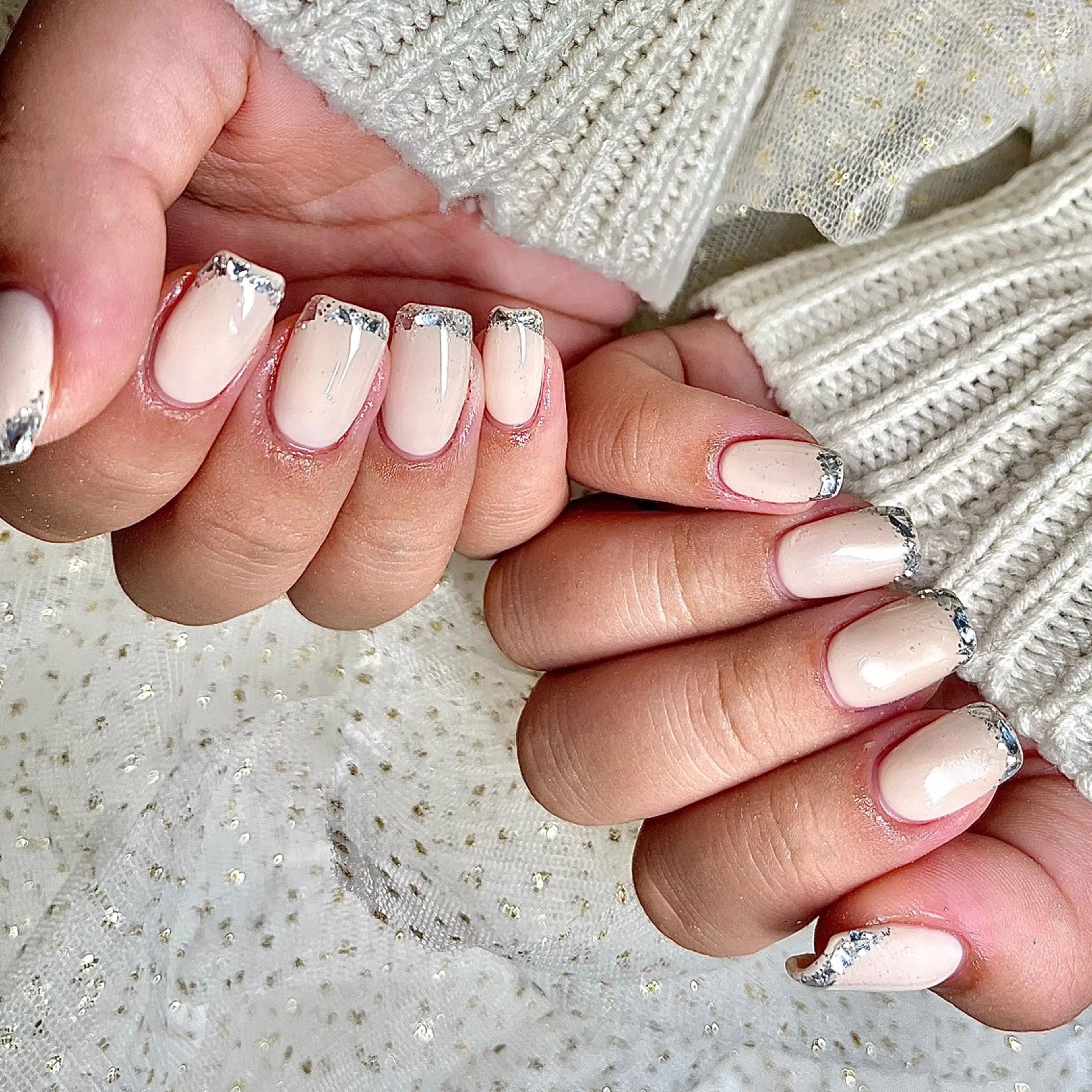ネイル フレンチネイル ガラスフレンチ Fairy Nailのネイルデザイン