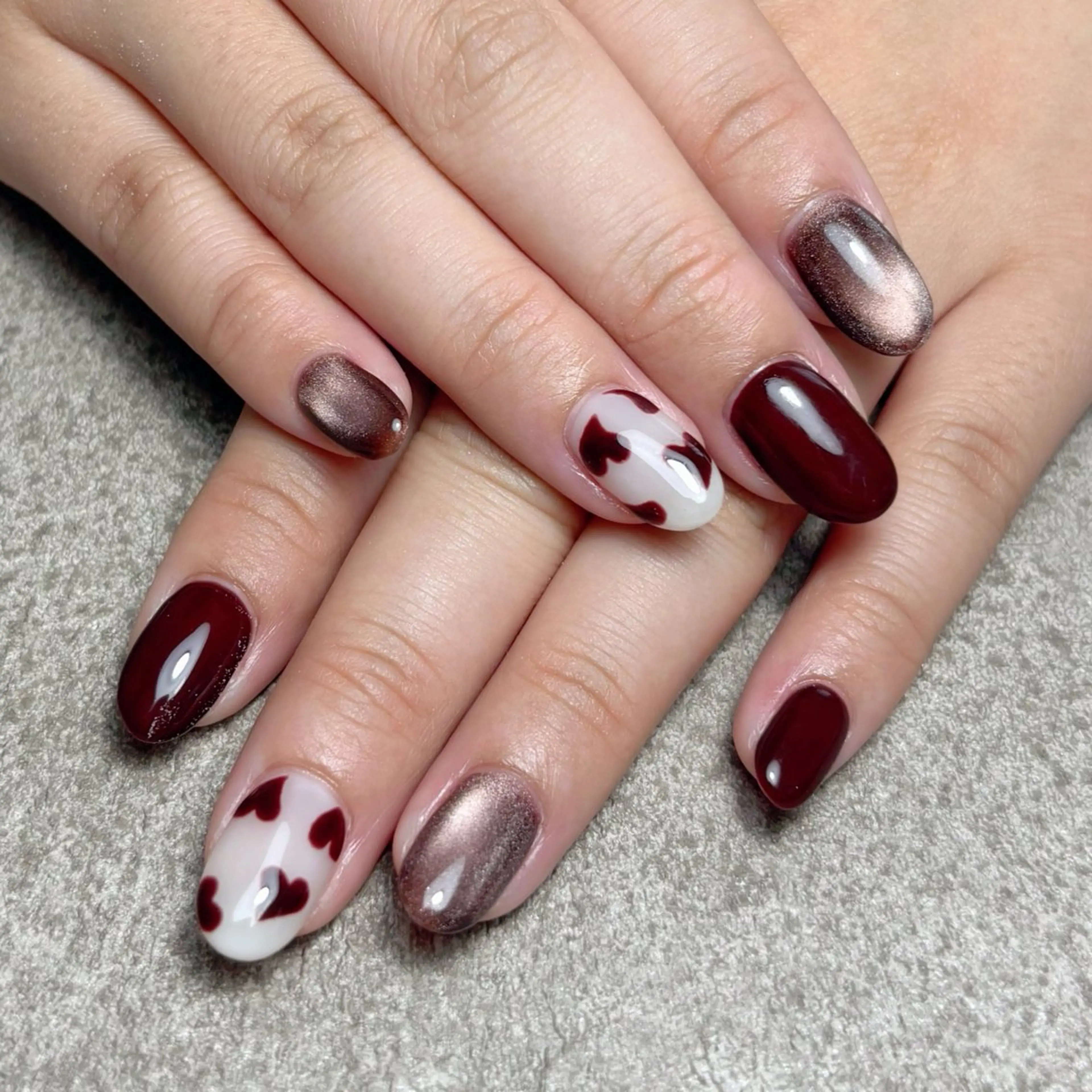 ネイル マグネットネイル ワンカラーネイル ハンドネイル nailroom DIASOMNIAのネイルデザイン