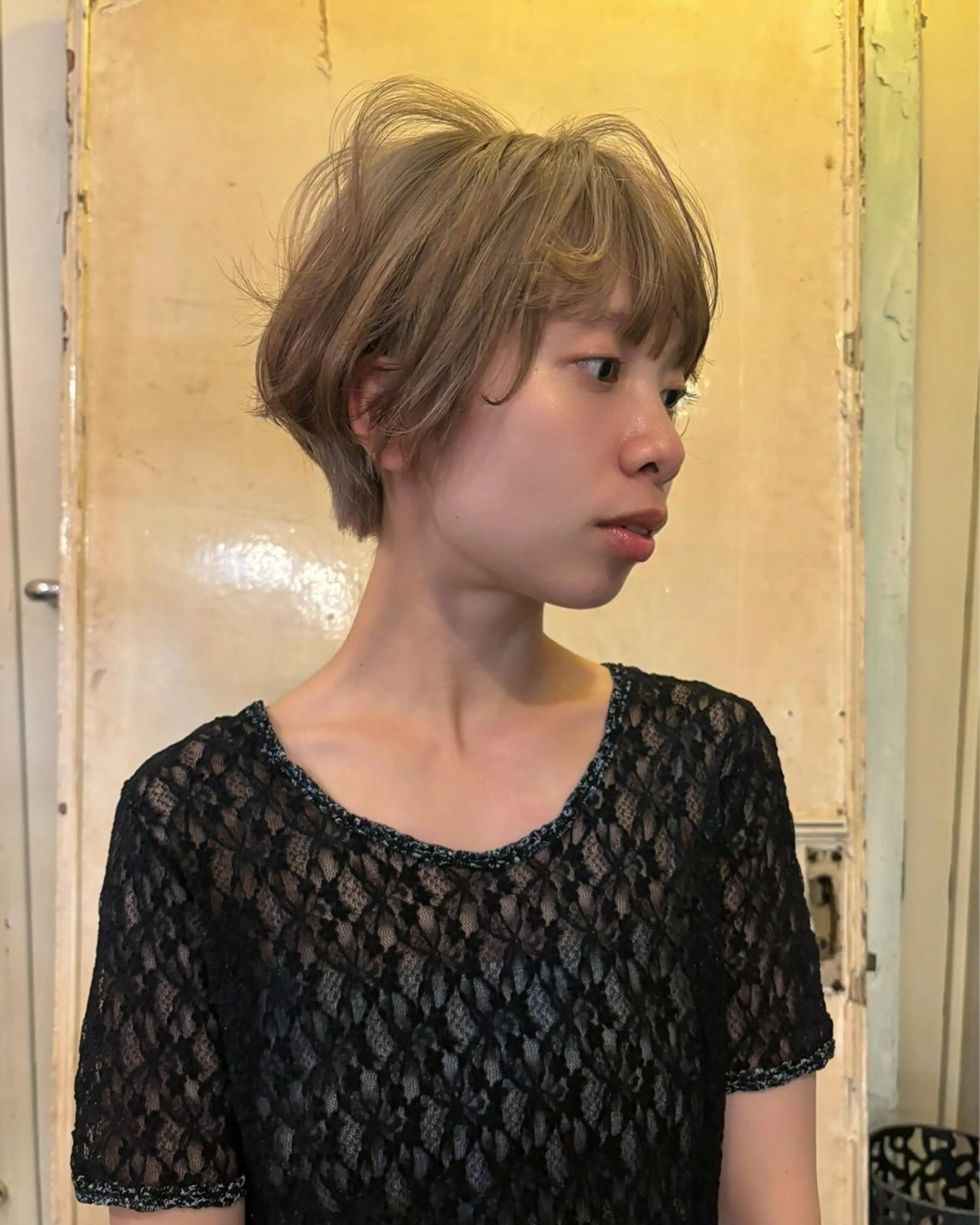 ショート ヘアカラー sea's所属・平果帆/レイヤー /矢場町/ブリーチのヘアスタイル