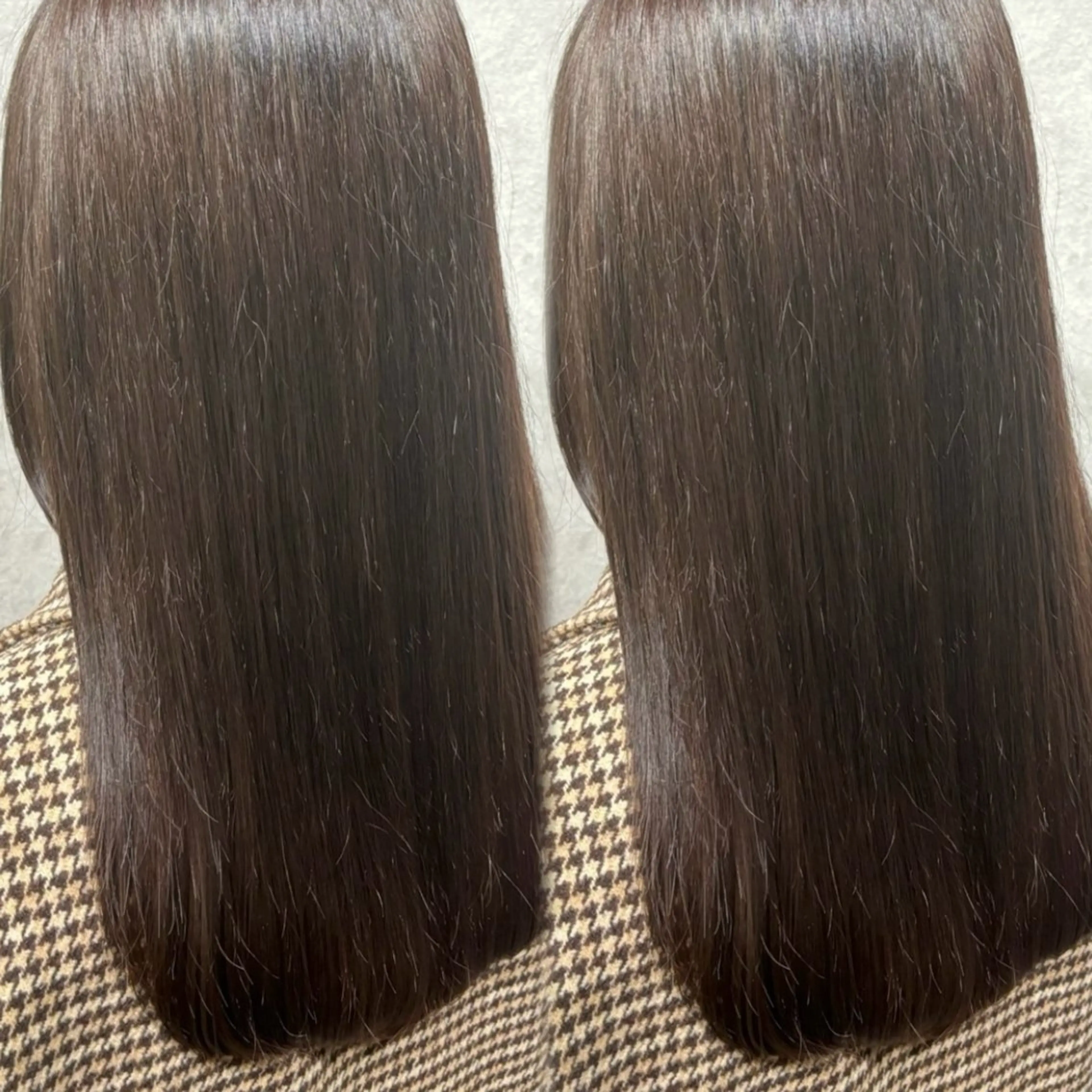 セミロング カラー 髪質改善/縮毛矯正/ 暖色カラー🎀🪞のヘアスタイル