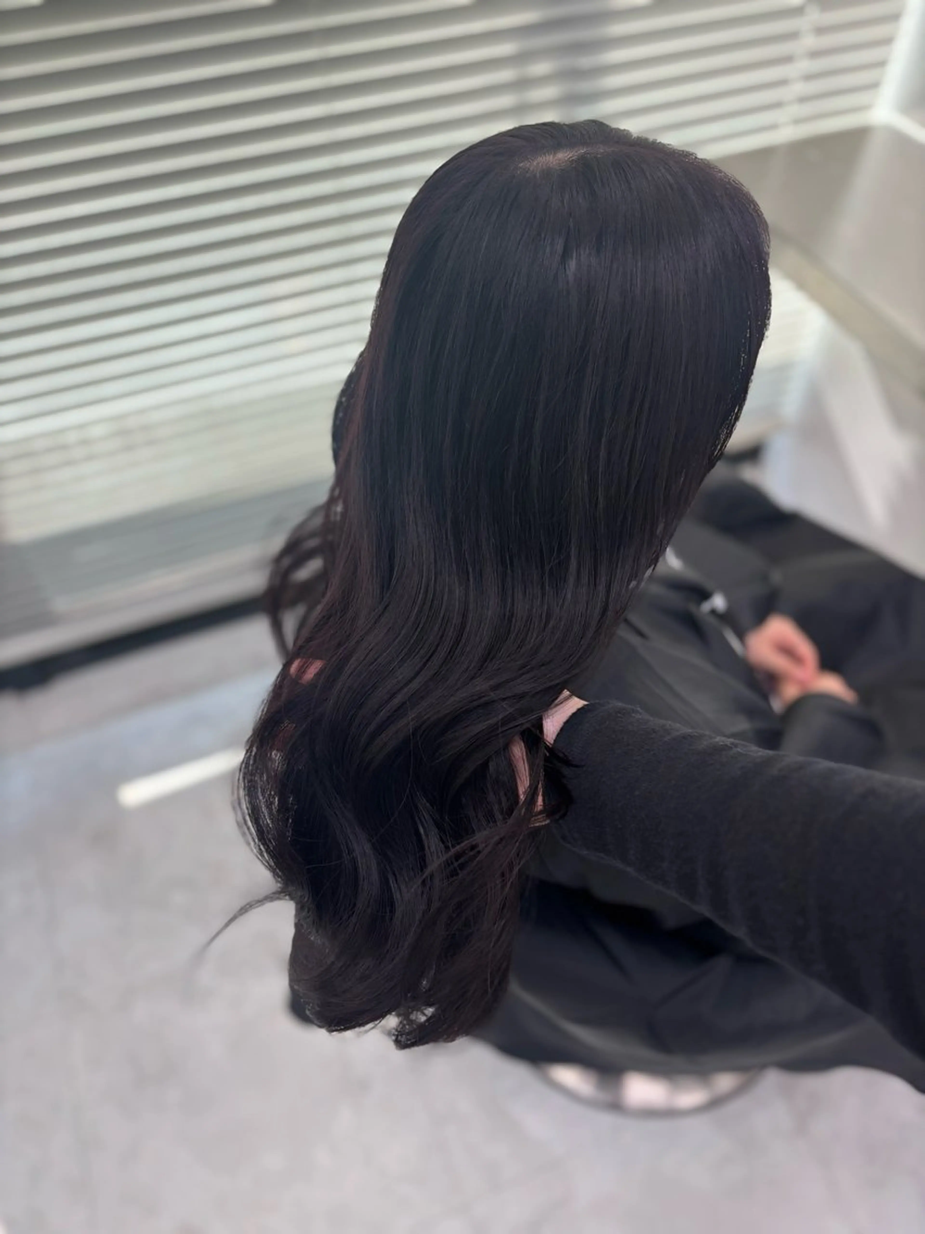 ロング カラー カット ヘアカラー 韓国風暗髪ヘア🤍 🫧MIREIのヘアスタイル
