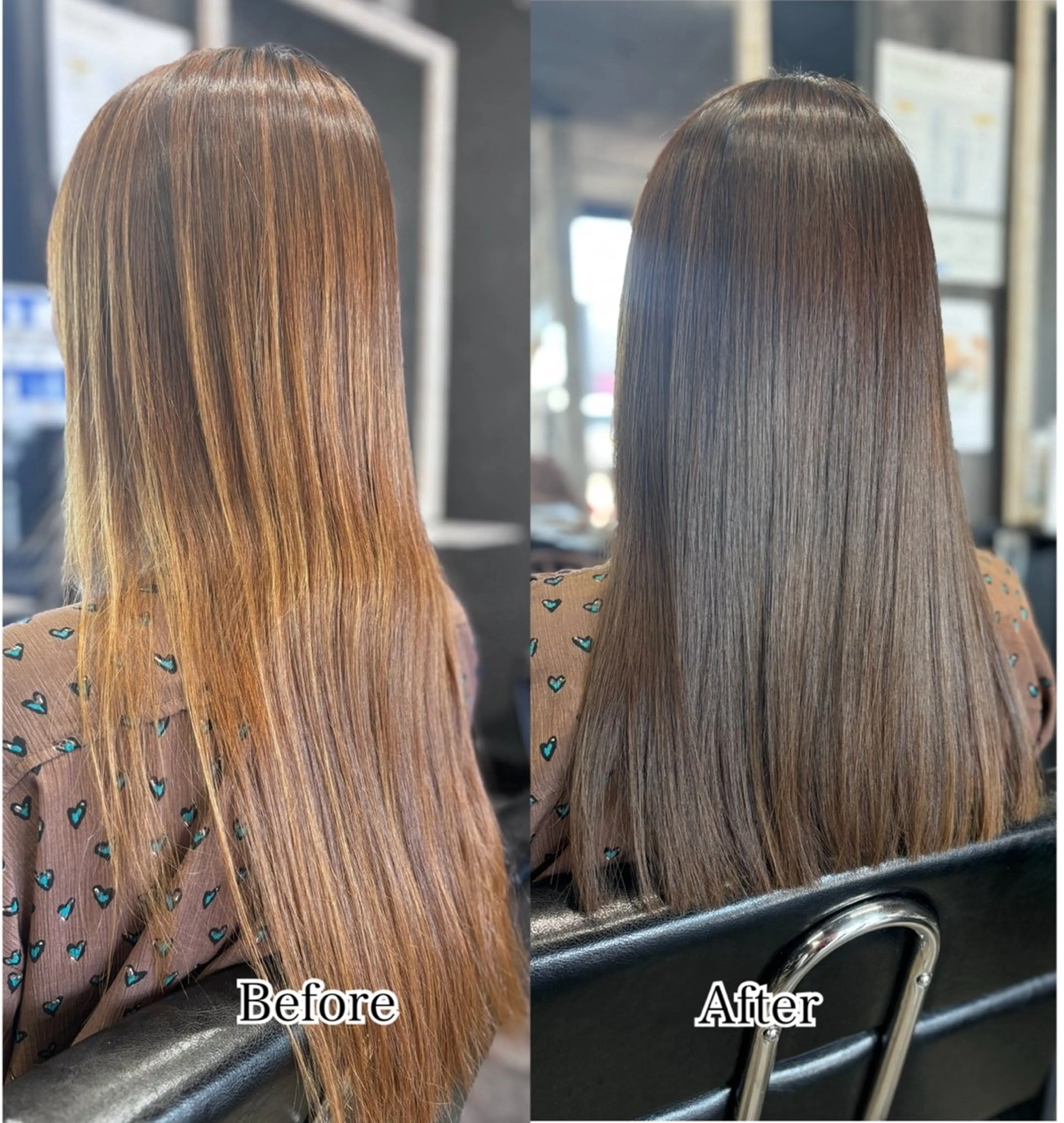 ロング トリートメント カット ヘアカラー トリートメント 安田 恵のヘアスタイル