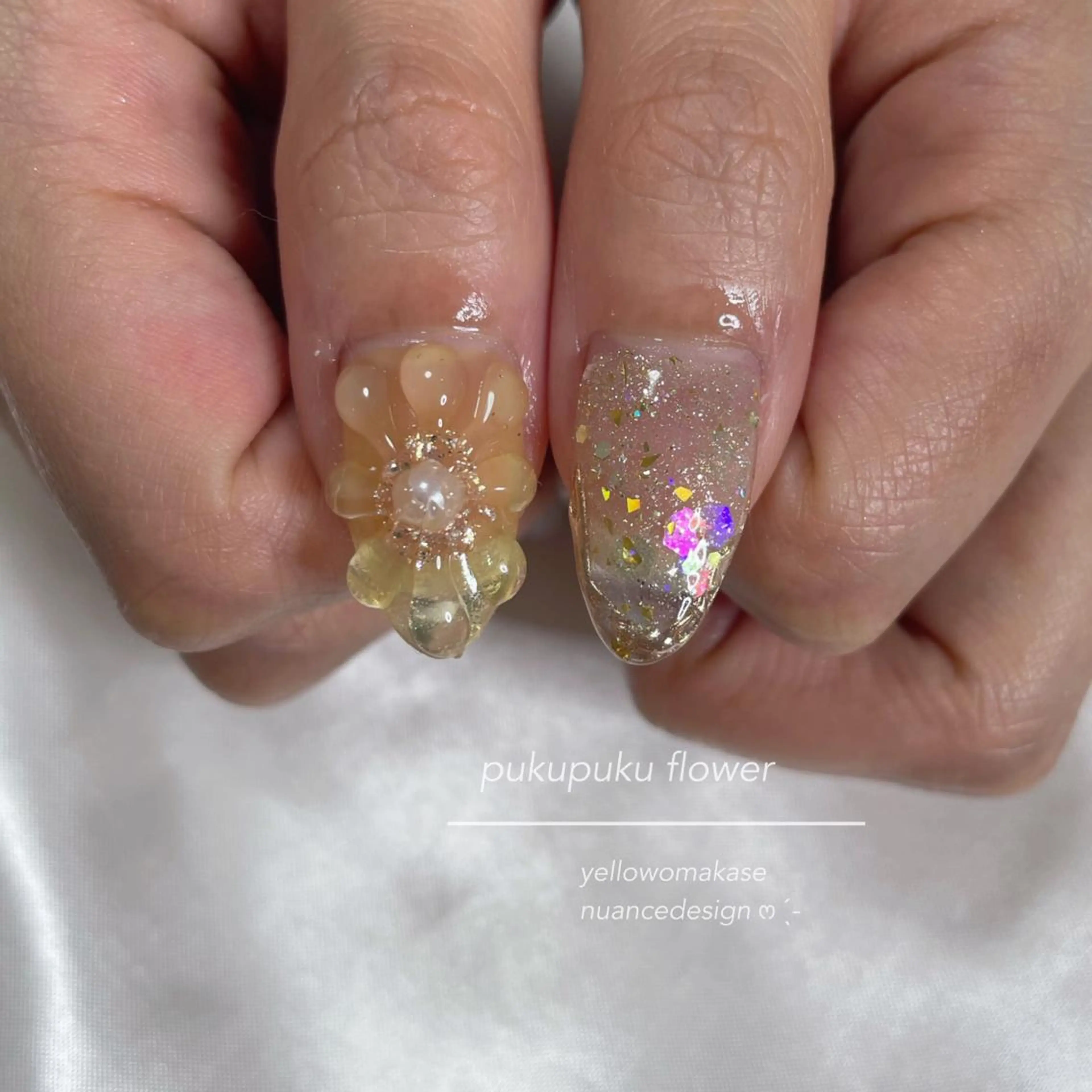 ネイル フラワーネイル private salon uluのネイルデザイン