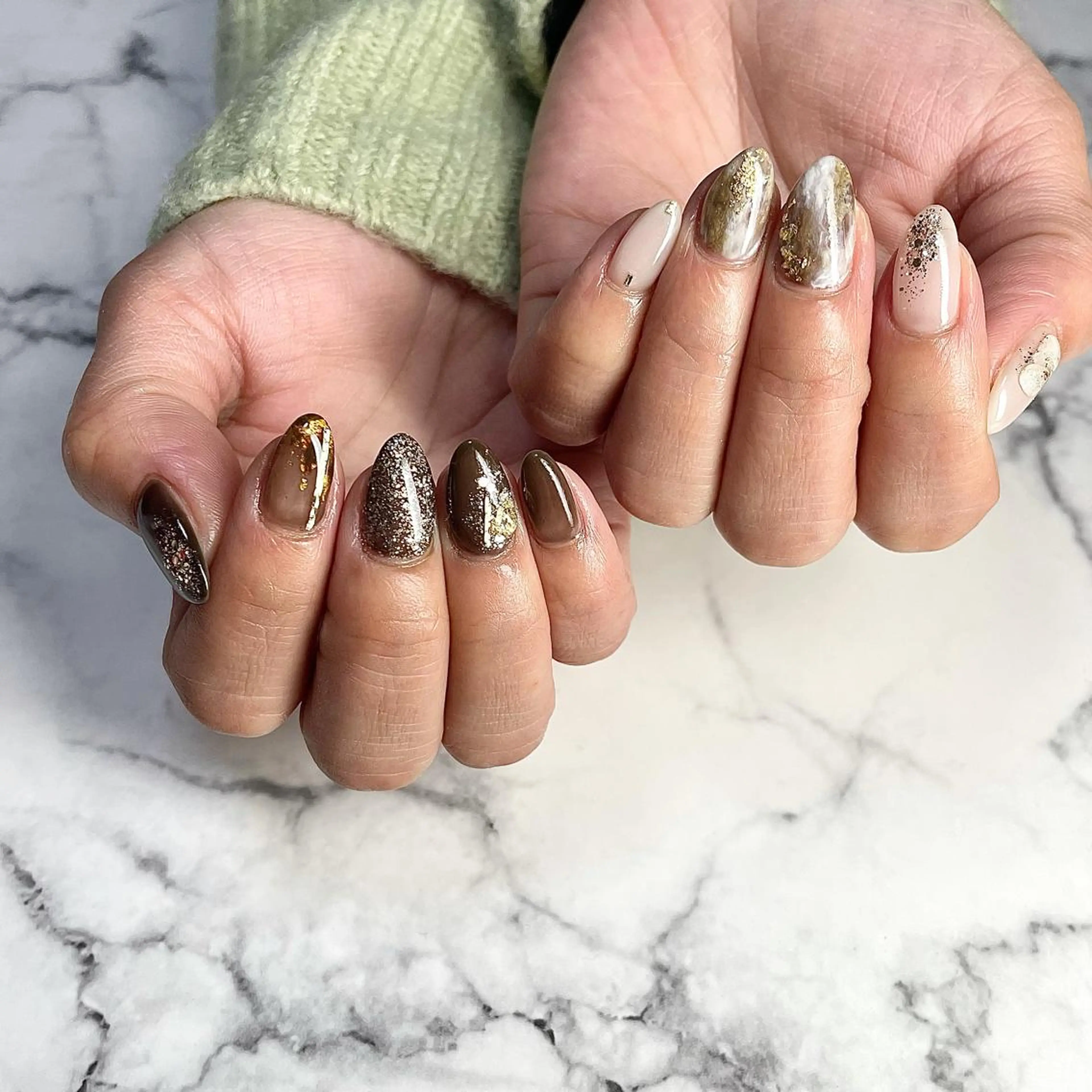 ネイル 持ち込み ニュアンスネイル Mnail mayuのネイルデザイン