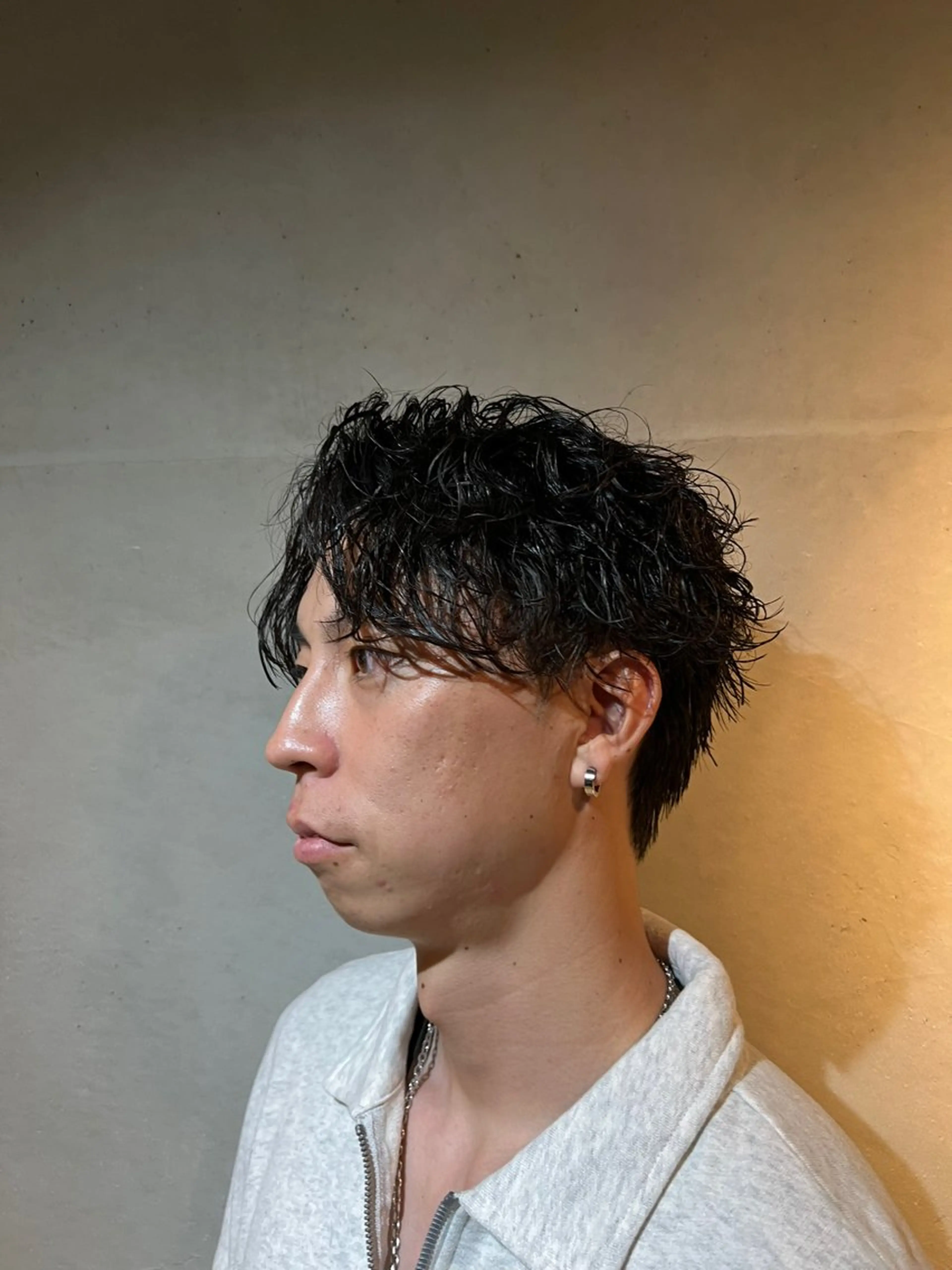 ショート パーマ メンズ メンズパーマ 波巻きパーマ Alo所属・💥メンズパーマ /表参道/モント💥のヘアスタイル