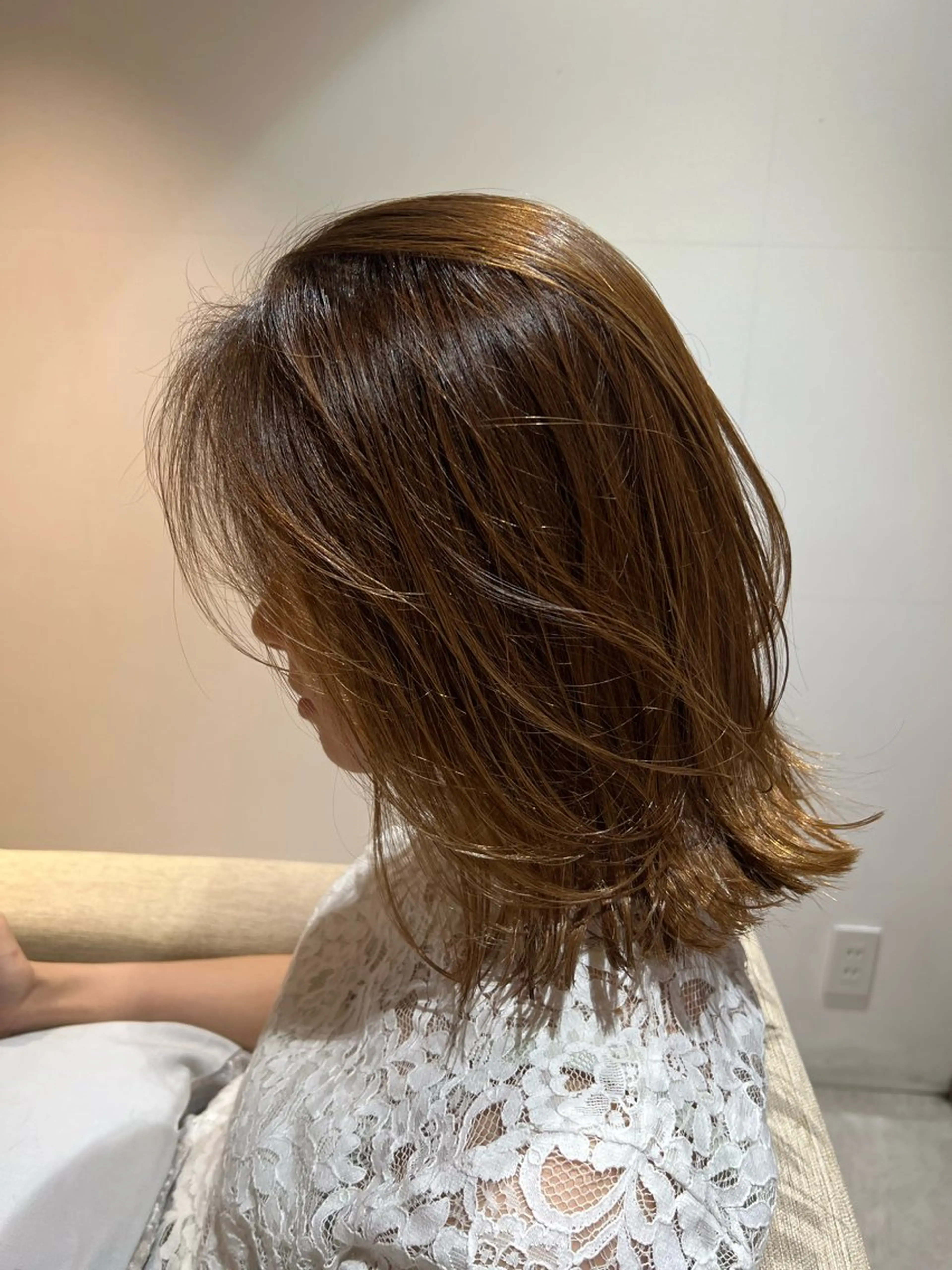 ミディアム カラー ブルームヘアデザイン かこ。のヘアスタイル