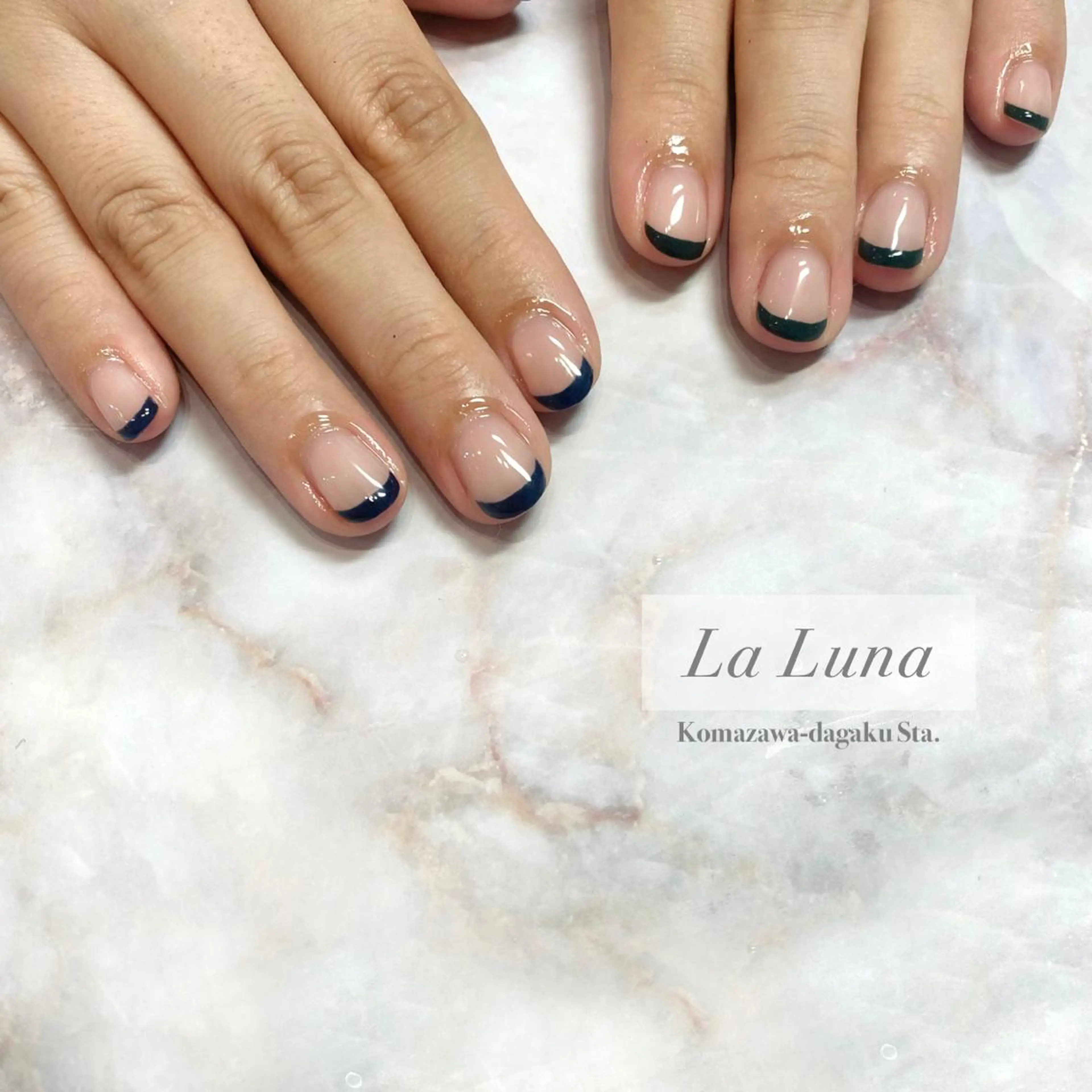 ネイル クリアネイル フレンチネイル ＬａＬｕｎａ🌙 natsukiのネイルデザイン