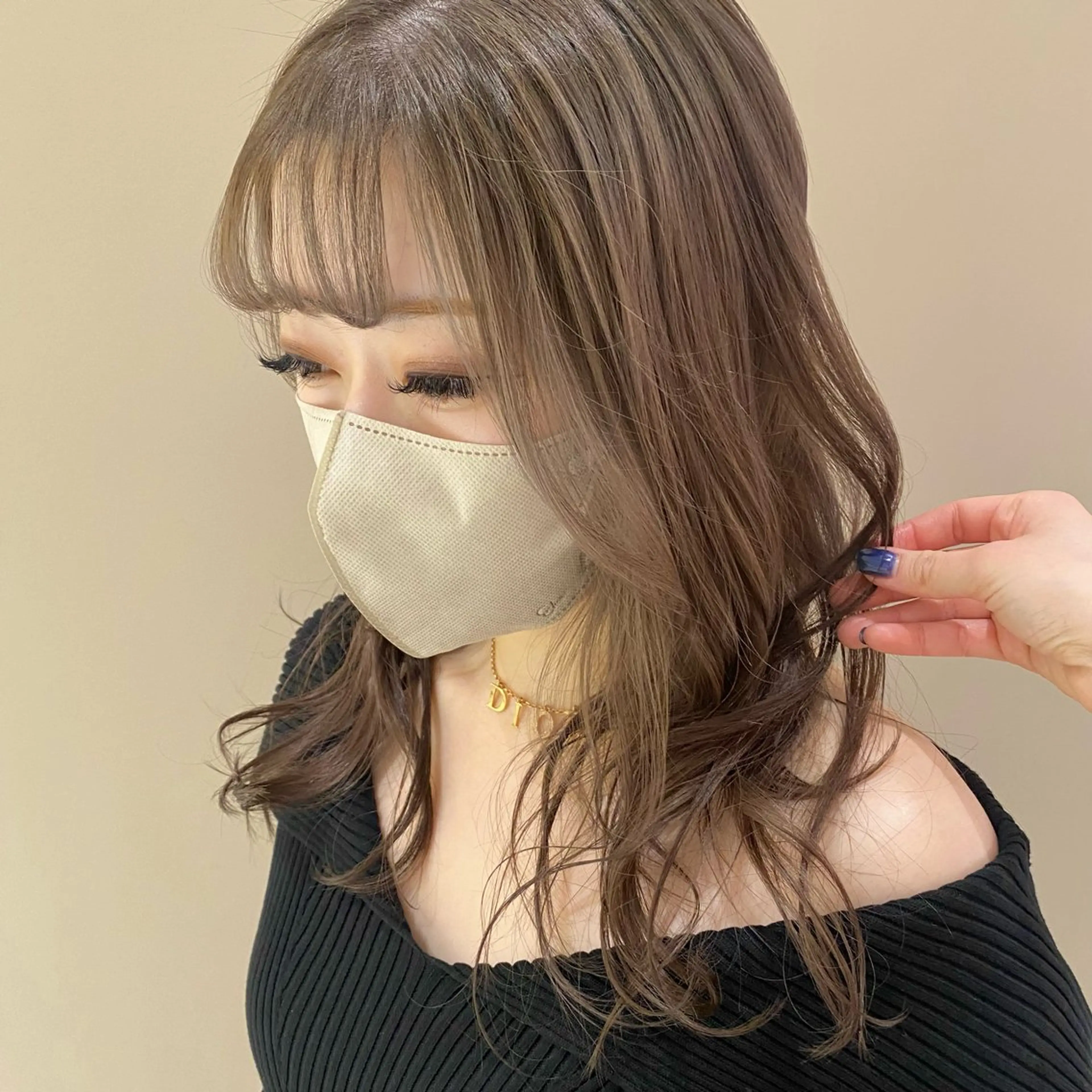 ロング カラー ヘアカラー ベージュ/アレンジ /横浜/杉本千夏のヘアスタイル