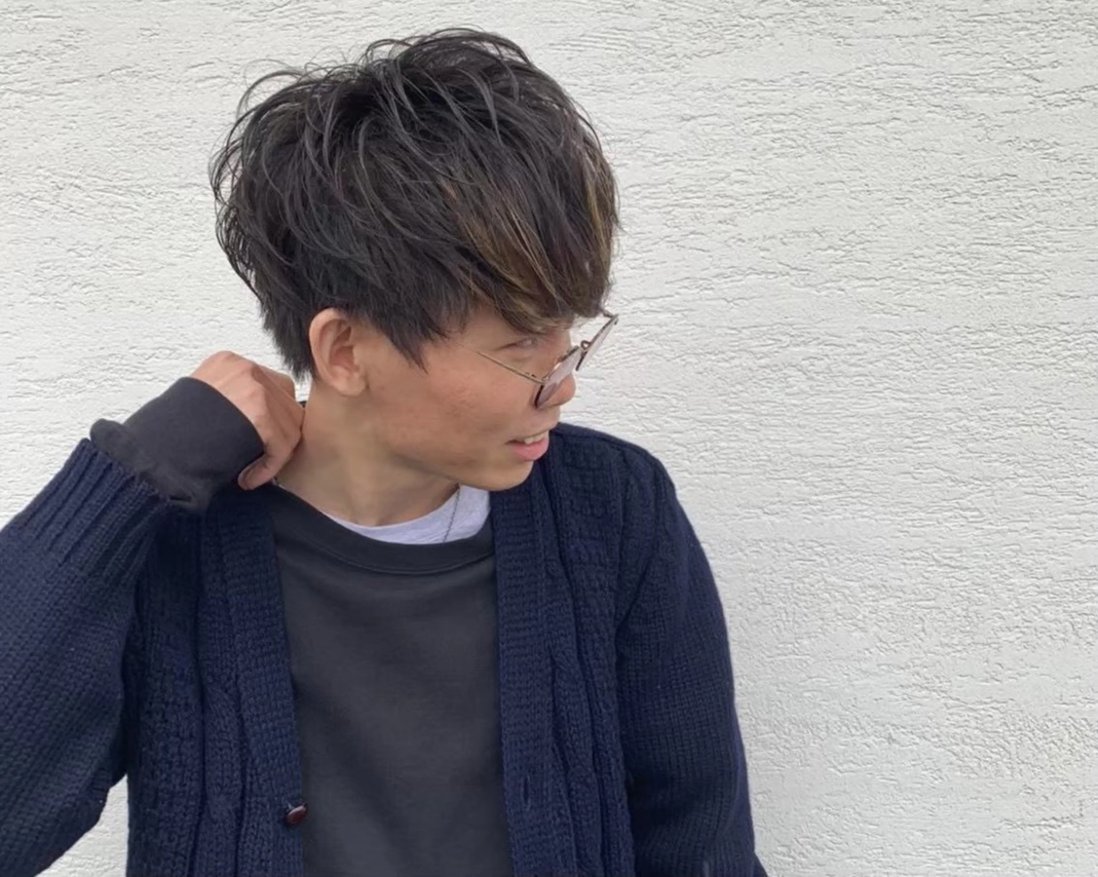 パーマ メンズ 🩷愛咲🩷レイヤー /透明感カラーのヘアスタイル