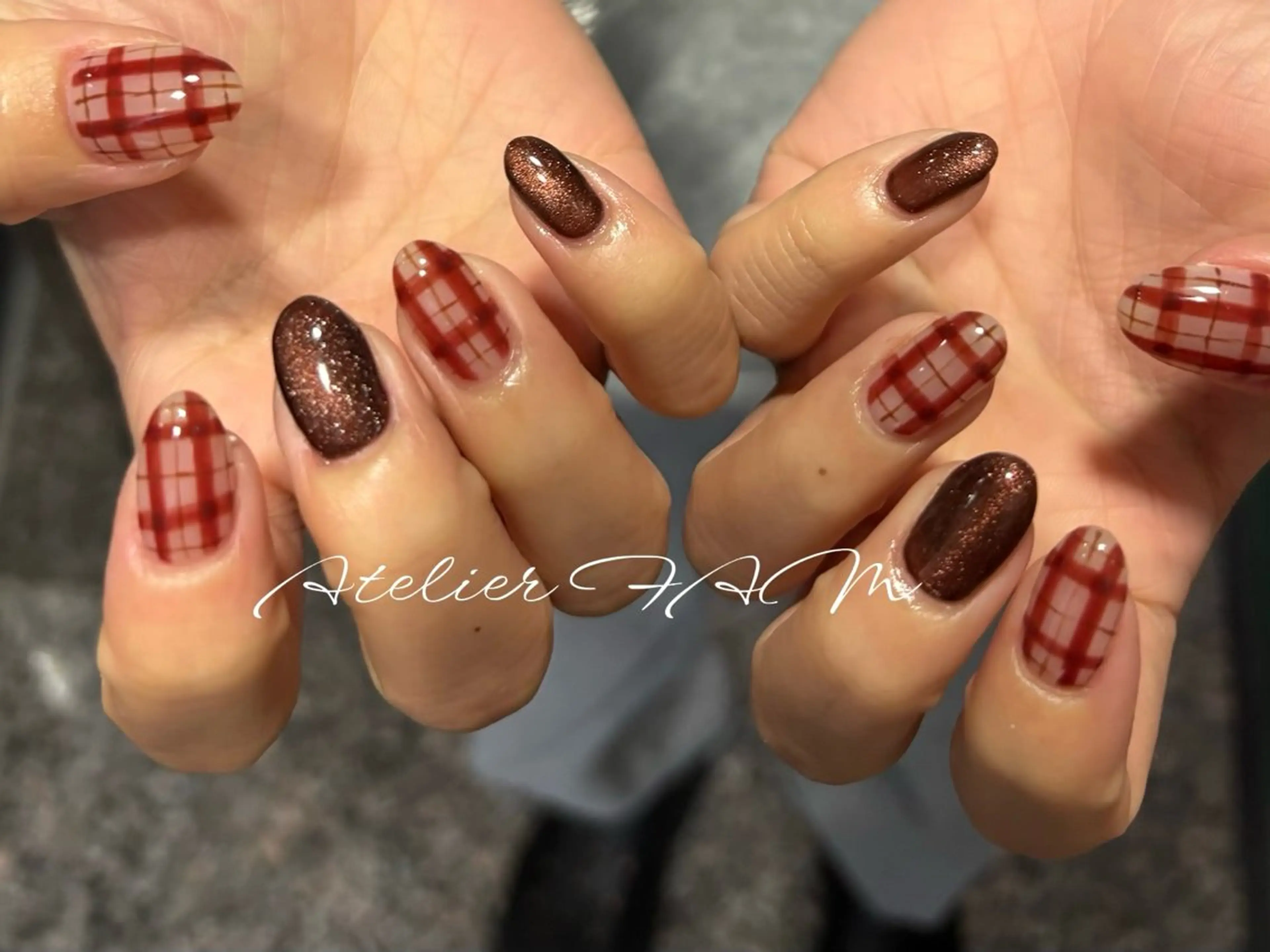 ミディアム ハンドネイル nail&eyelashsalon atelier fam上本町店所属・アトリエ FAMのネイルデザイン