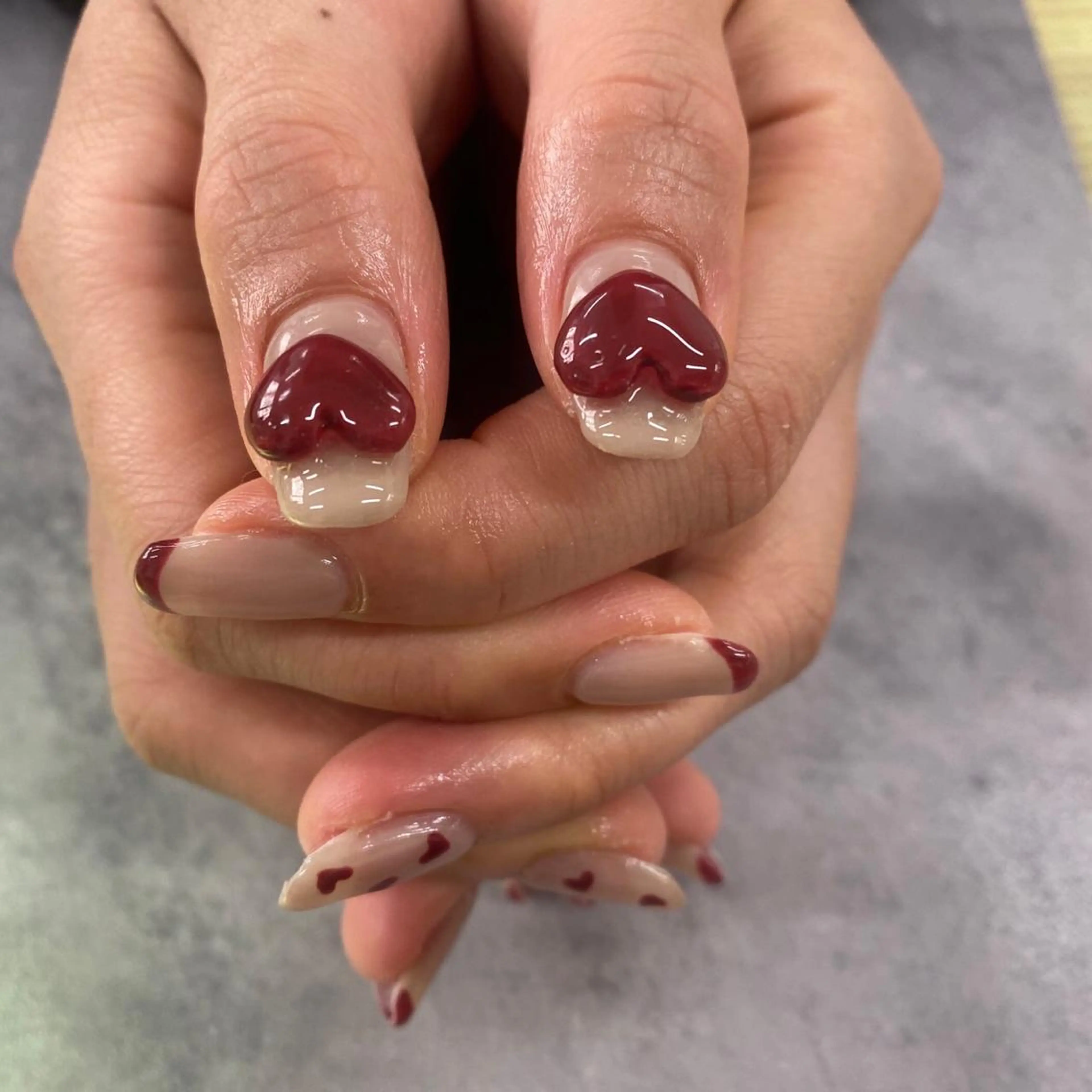 ネイル ハート ハンドネイル Beauty style +α所属・Memezawa Nanaのネイルデザイン