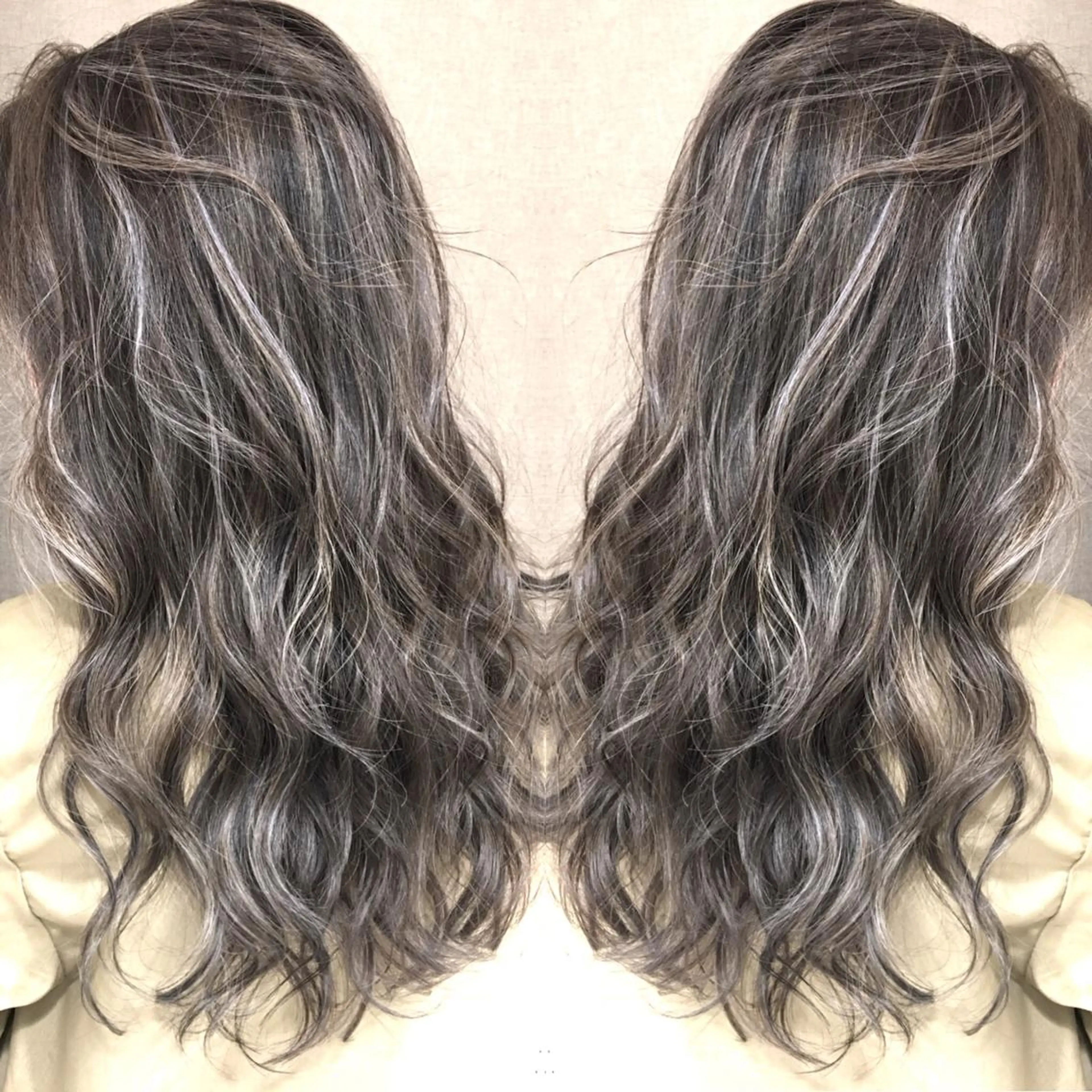 ロング カラー ハイライトカラー 3Dハイライト ハイライト ヘアカラー トリートメント 井上 一平のヘアスタイル