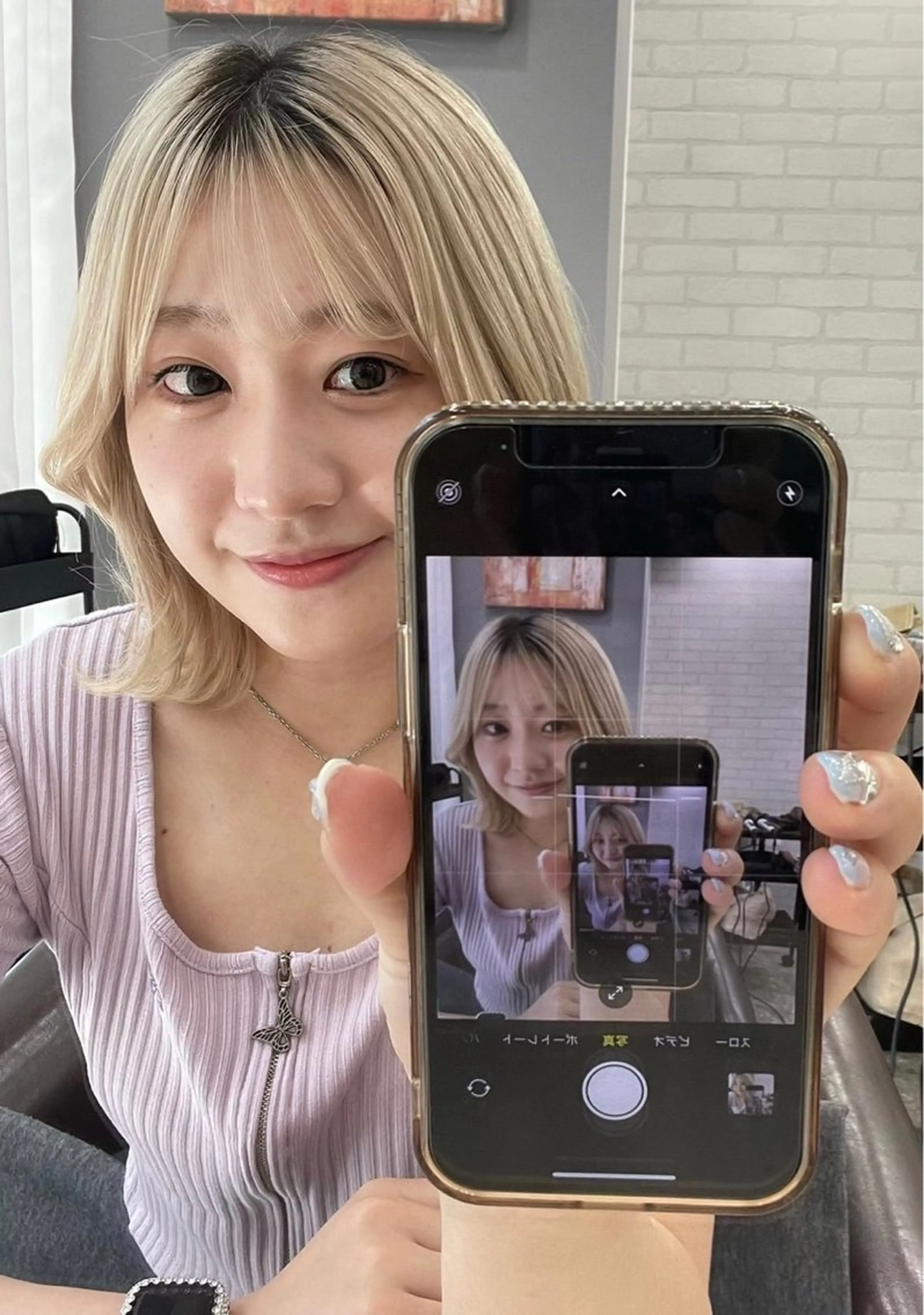 ショート ヘアアレンジ MINAMI 미나미🩵のヘアスタイル