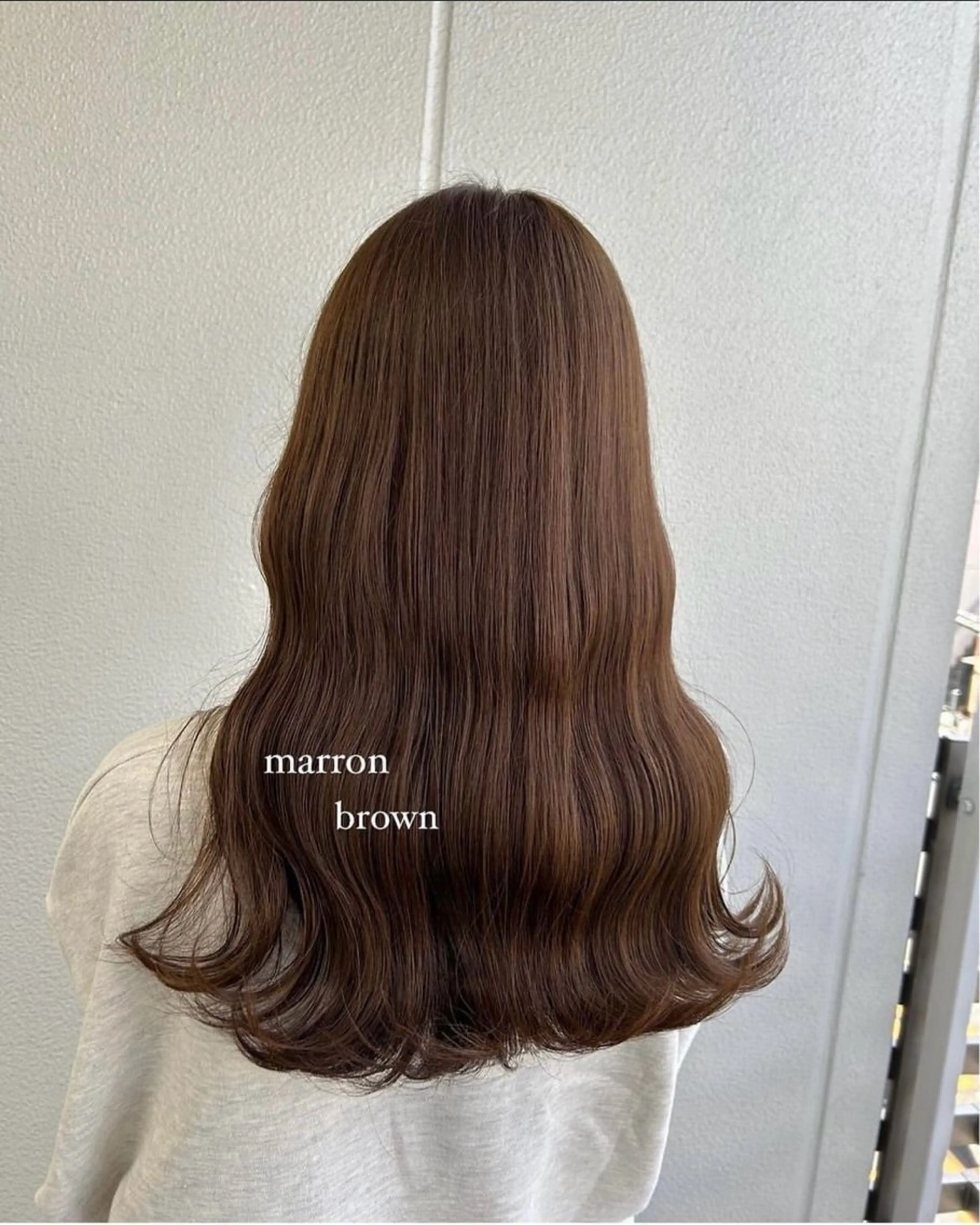 セミロング カラー ヘアアレンジ ブラウンカラー マロンブラウン 《暖色/韓国レイヤー 》🇰🇷桑原ユキネのヘアスタイル