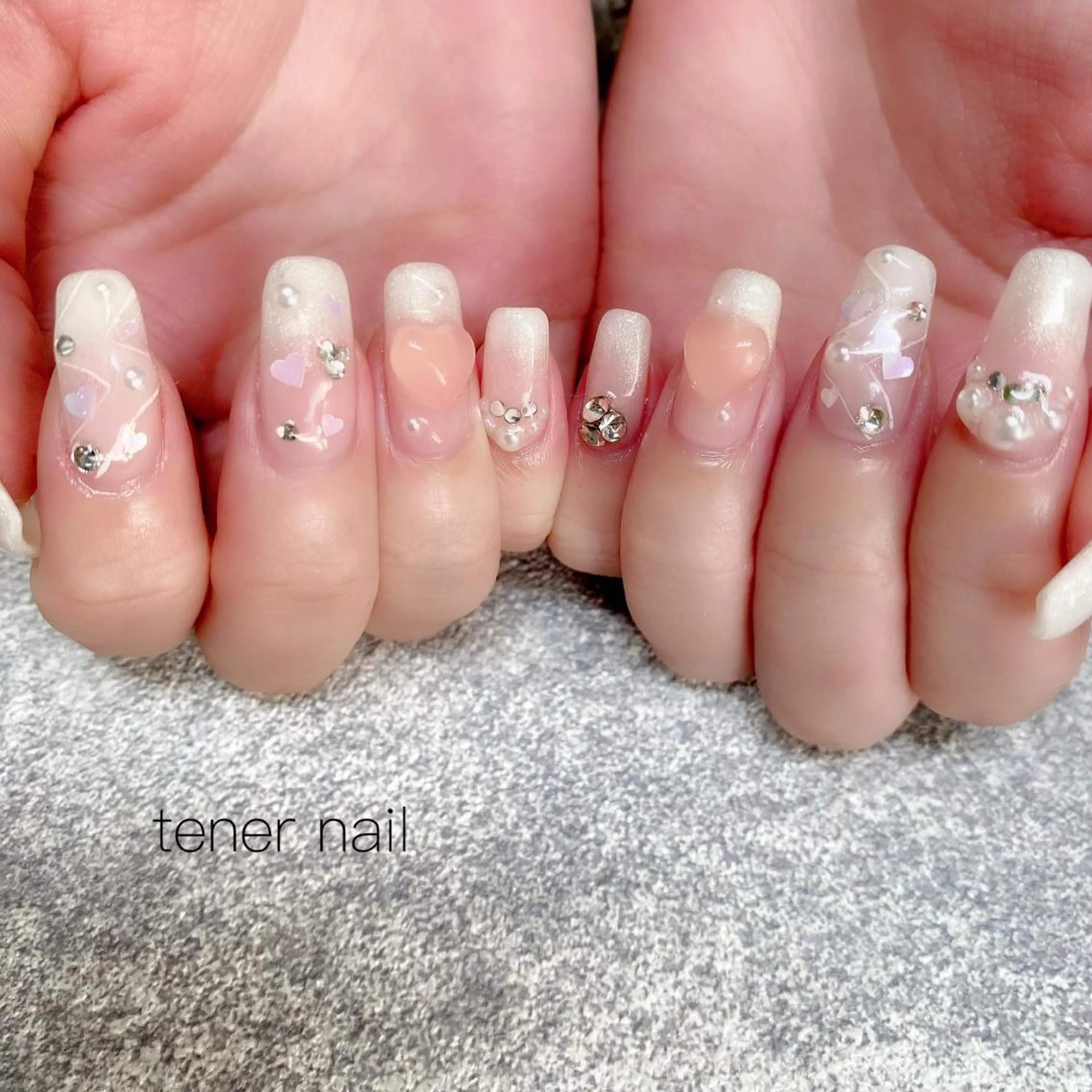 ネイル ハート UVネイル tener  nail  テネルネイル所属・テネルネイル tener nailのネイルデザイン