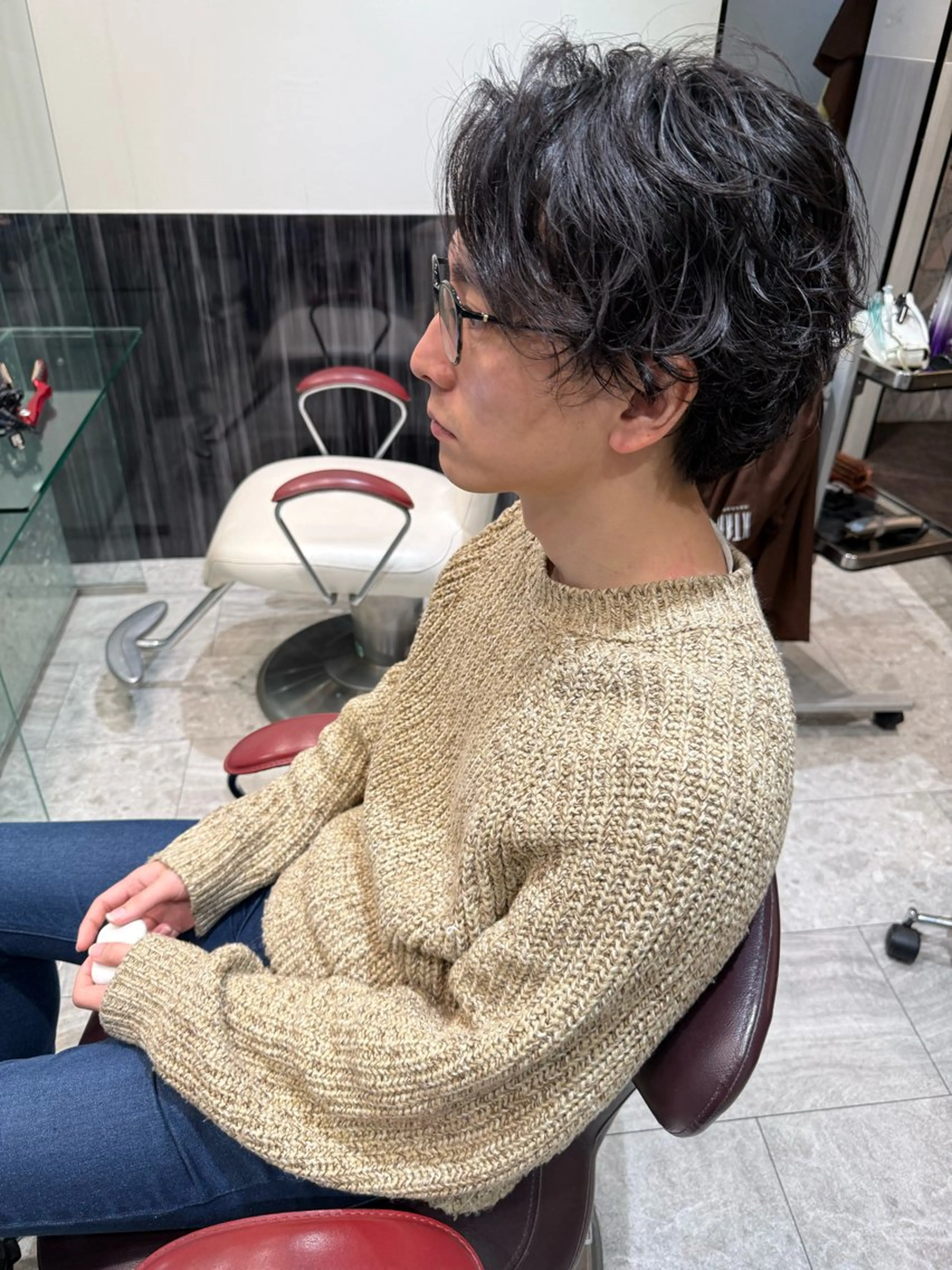 メンズ カット パーマ トリートメント ヘアセット ✨上村 潤平✨メンズヘア✨のヘアスタイル