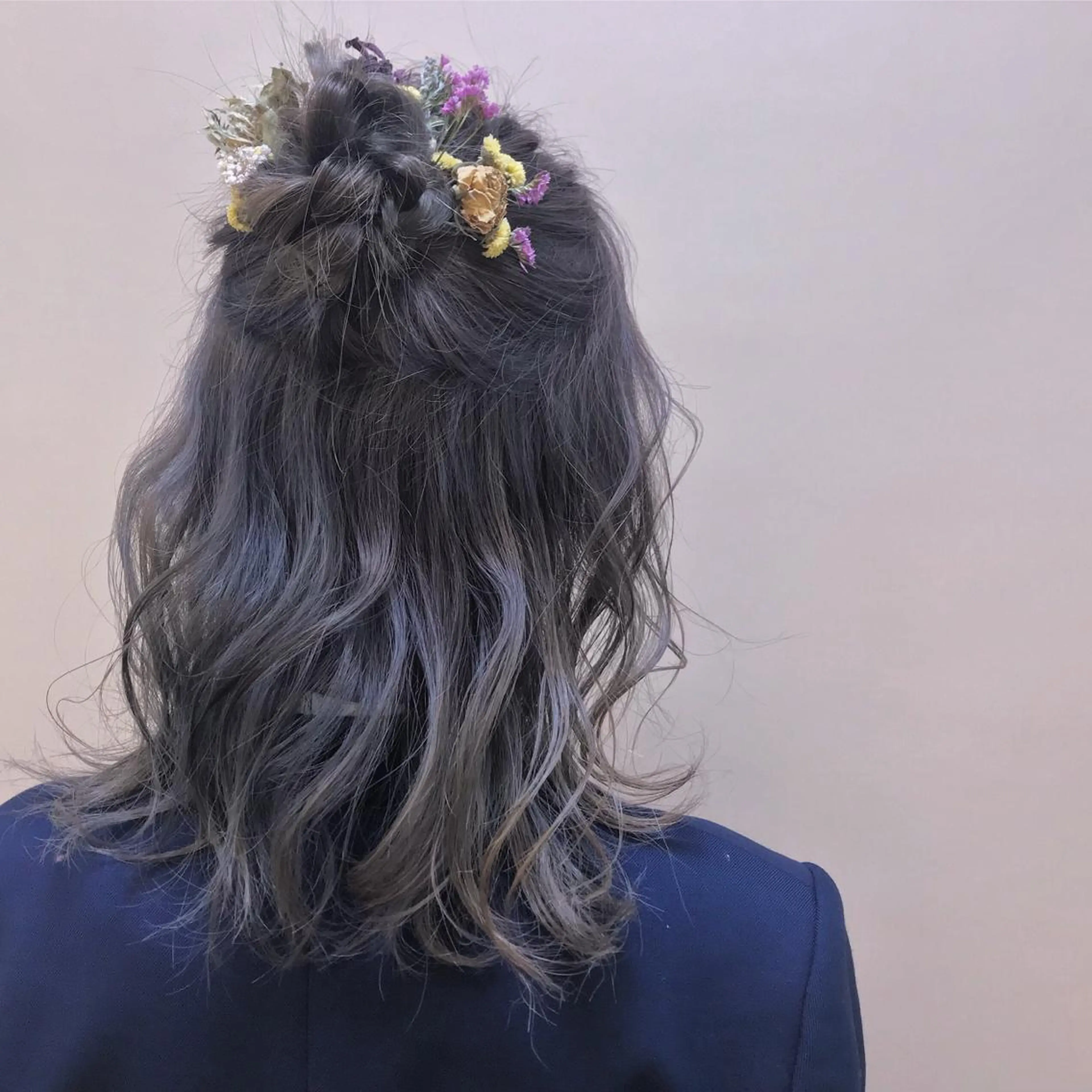 セミロング ヘアアレンジ 卒業式のヘアスタイル 似合わせカットカラー ♡佐藤捺美のヘアスタイル