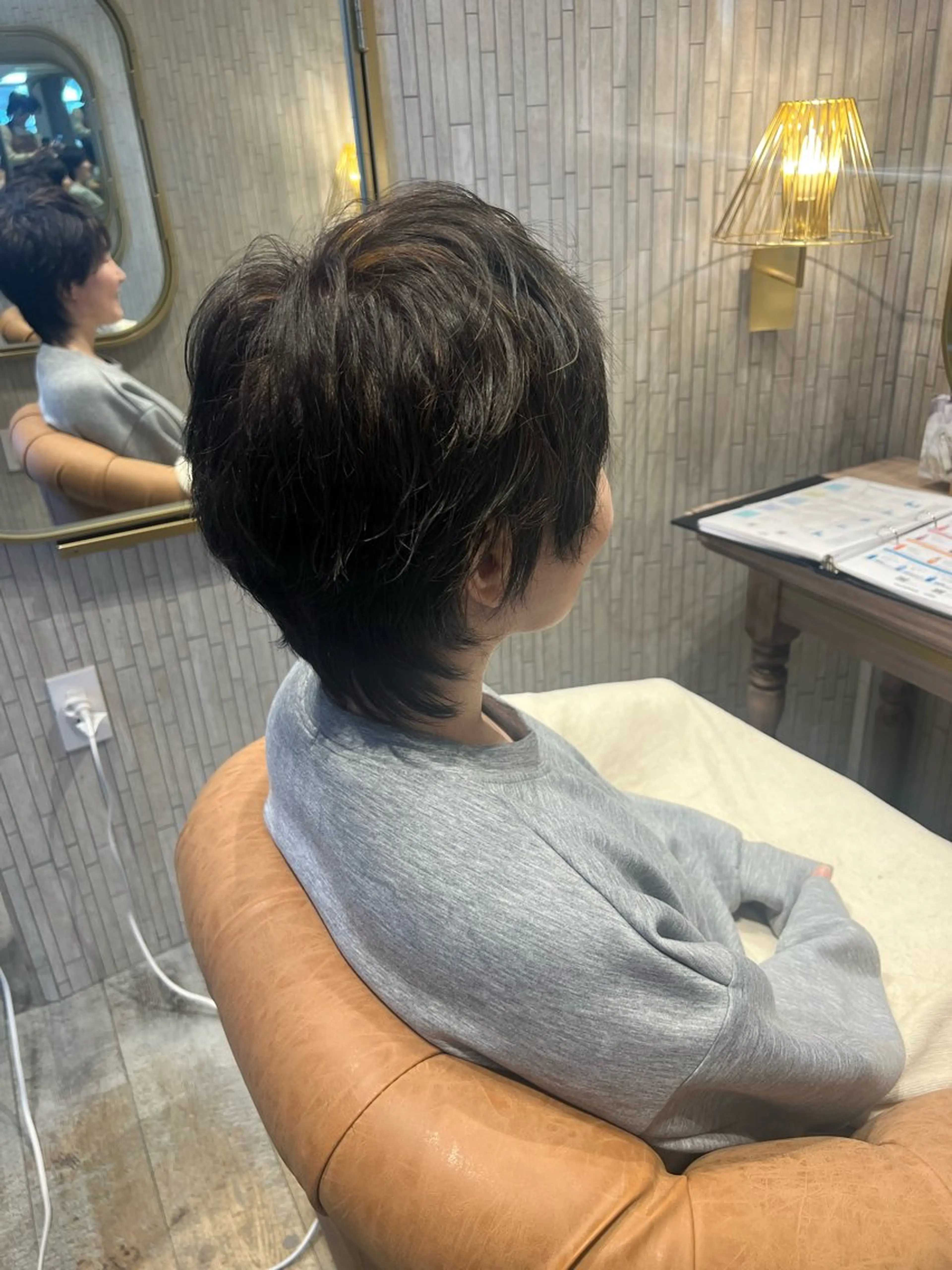 ショート パーマ カット パーマ Aya/四条烏丸/ インナーカラーのヘアスタイル