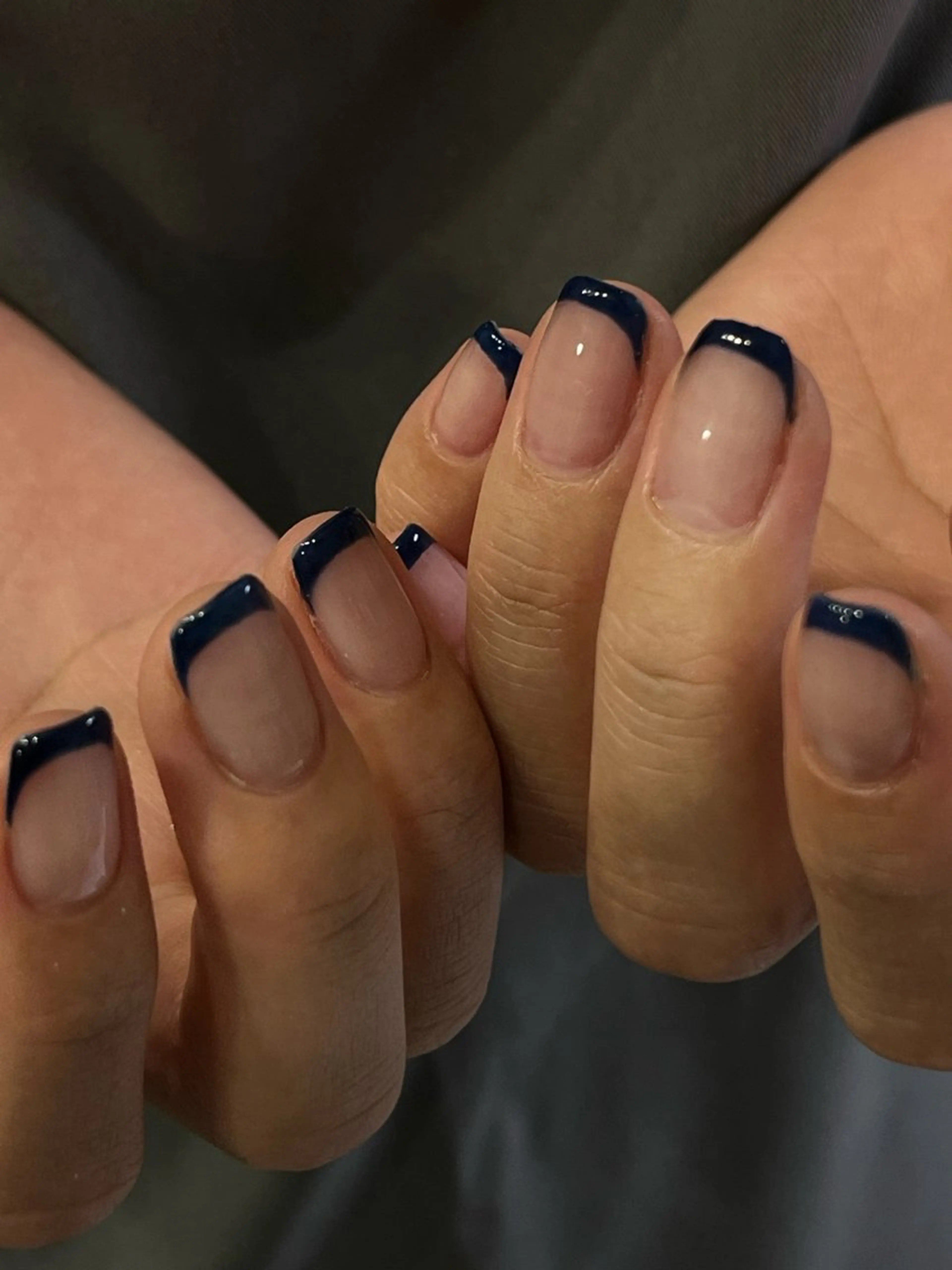ネイル フレンチネイル ハンドネイル ハンドケア pu+on. nailworks所属・fuyumi / ニュアンスネイルのネイルデザイン