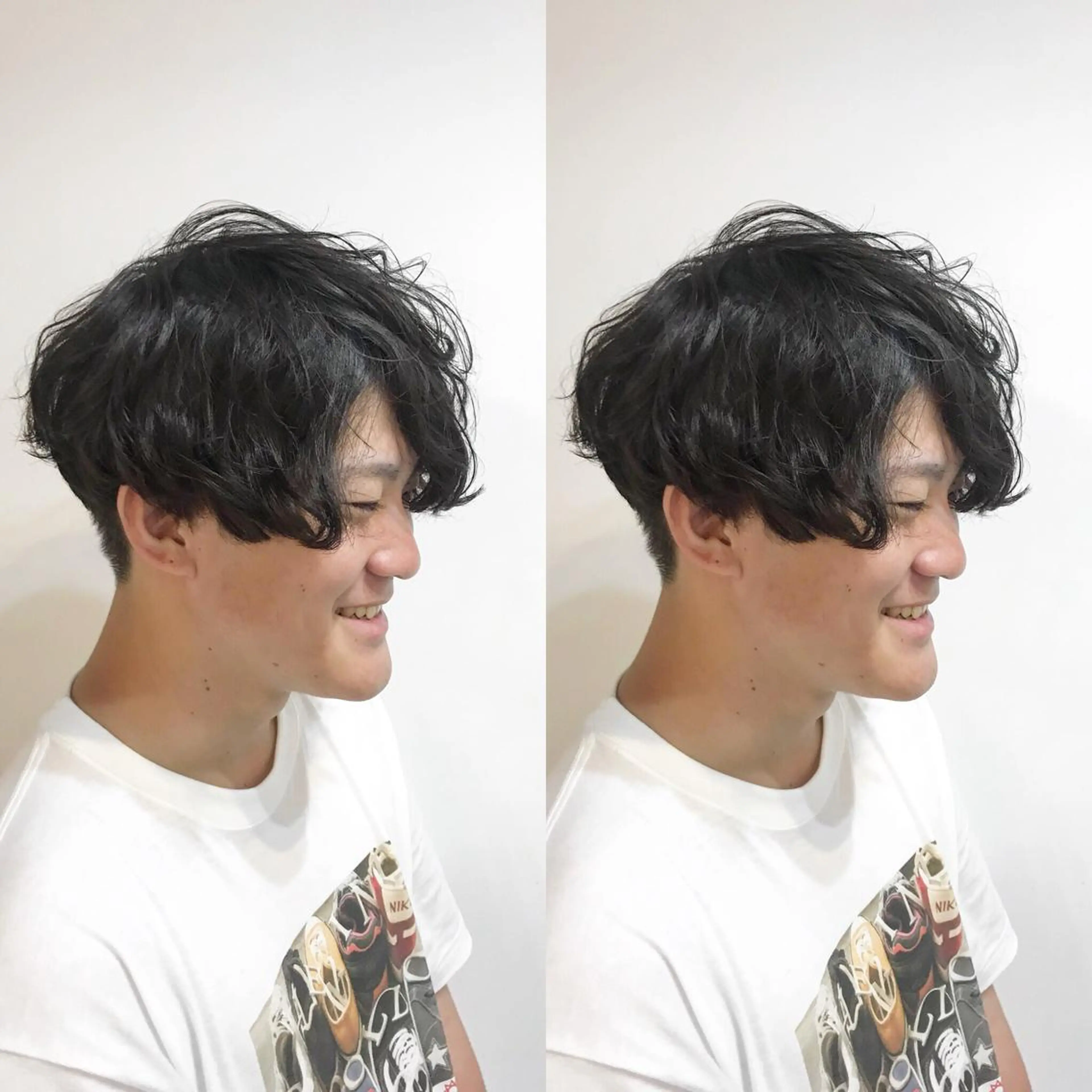 ショート パーマ メンズ カット パーマ トリートメント 嶋佐 昌大 シマサマオのヘアスタイル