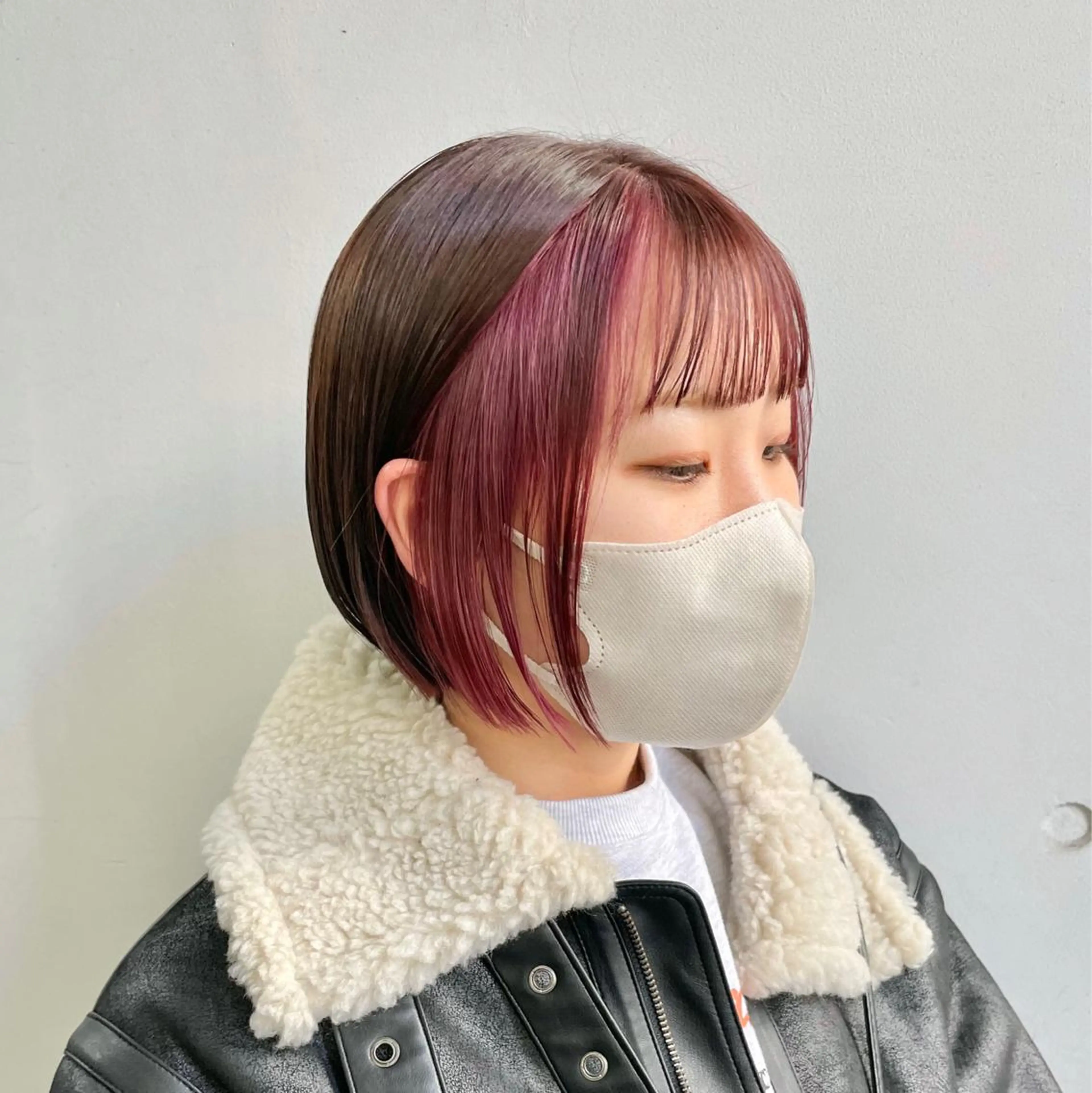 ミディアム カラー ヘアカラー トリートメント ショートボブ/カラー 🌟齋藤ほのかのヘアスタイル