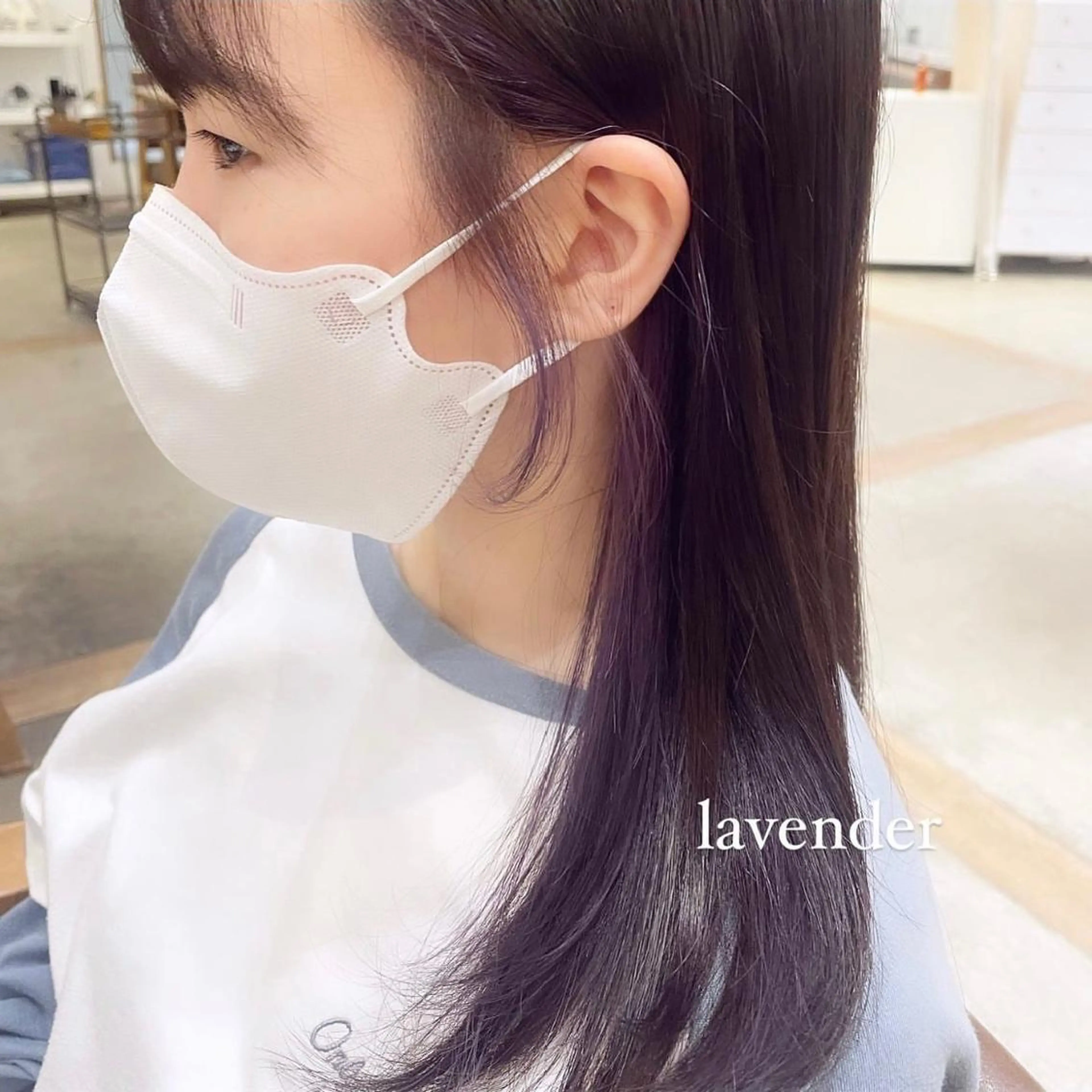 カラー イヤリングカラー ラベンダーカラー ラベンダーピンク ピンクカラー 🍒ばばみさき 🍒のヘアスタイル