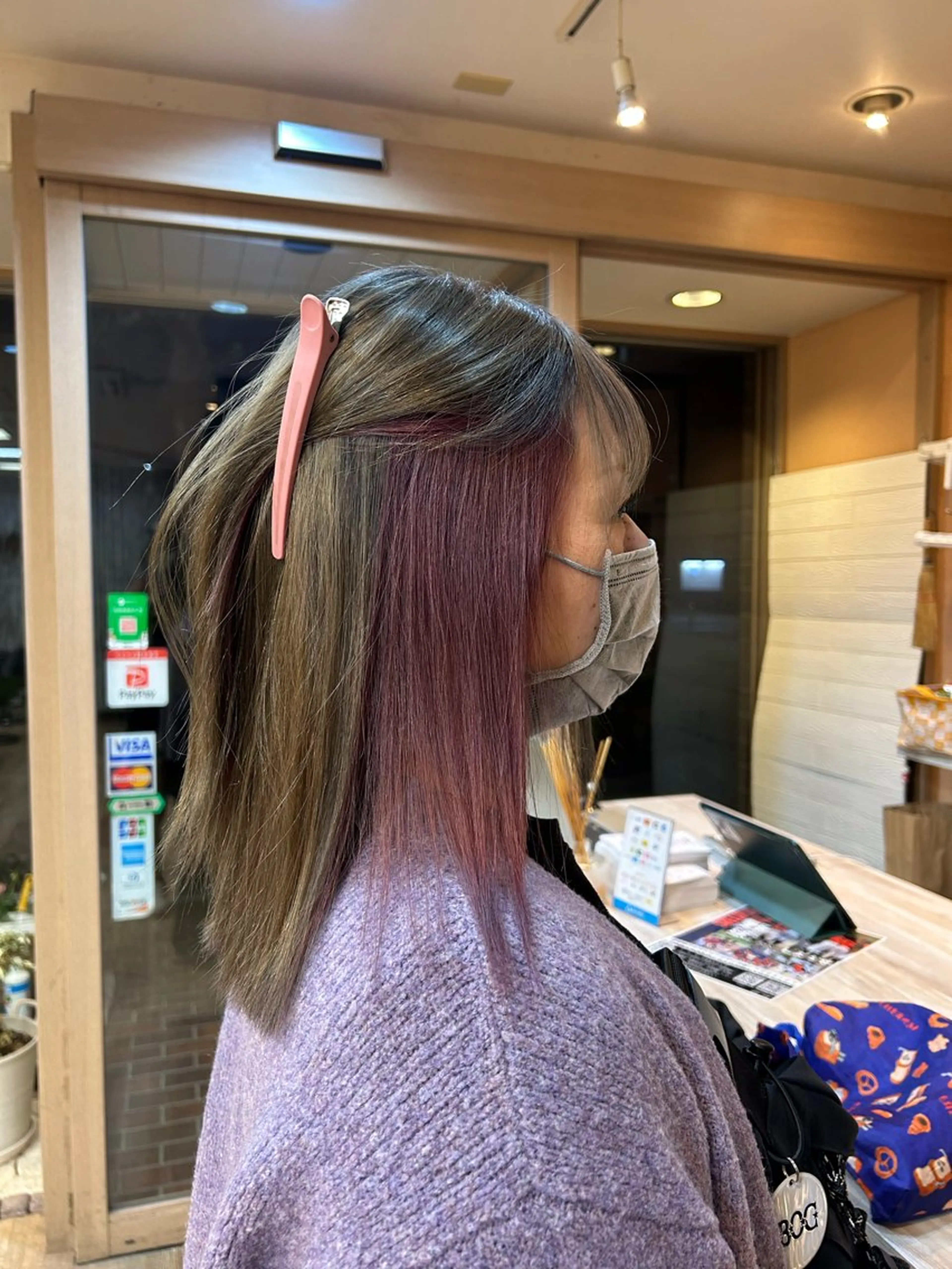 セミロング カラー ヘアカラー ブリーチカラー🎀 Himariのヘアスタイル