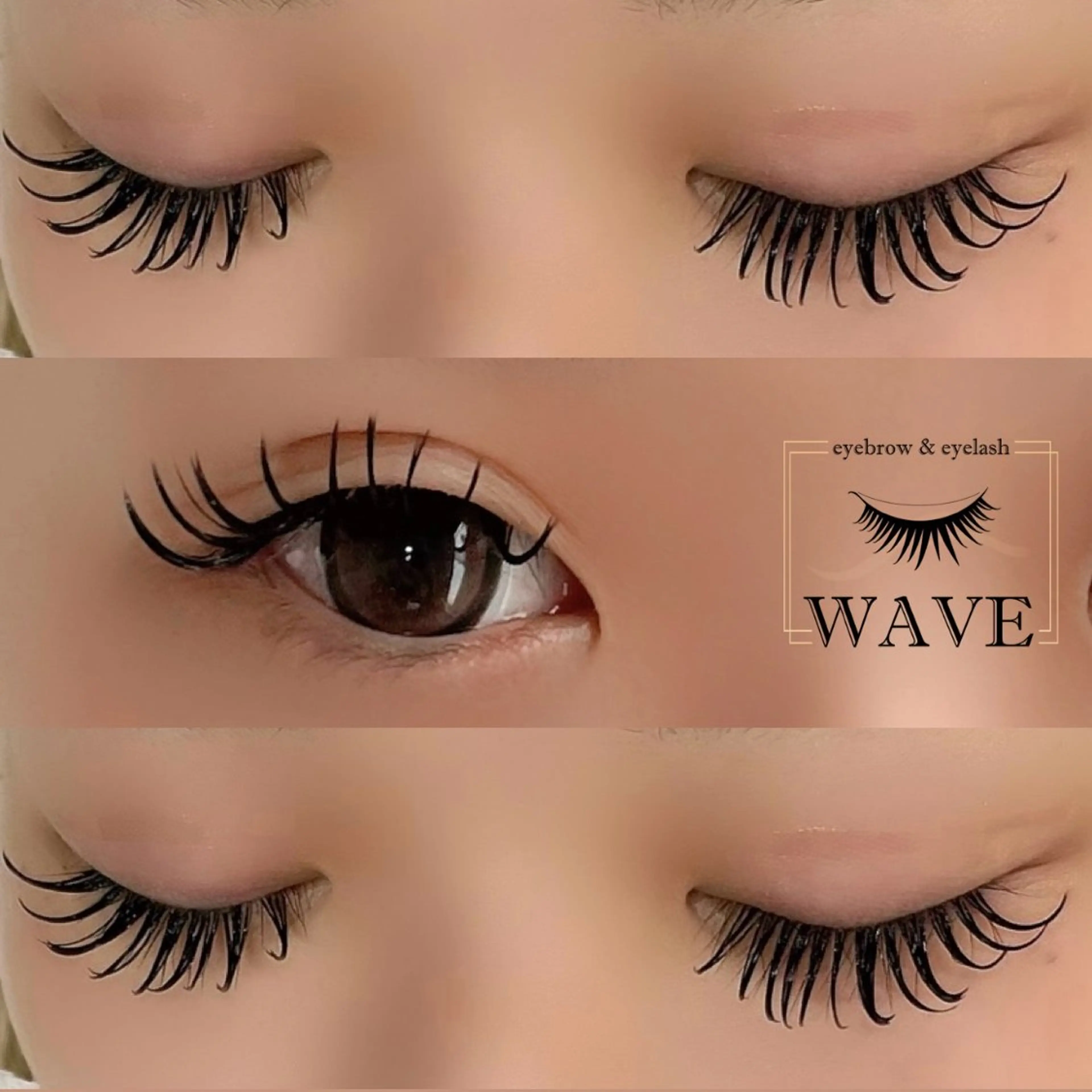 マツエク・マツパ 束感まつ毛 Dカール フラットラッシュ マツエク eyebrow & eyelash WAVE所属・brow&lash WAVEのマツエク・マツパデザイン
