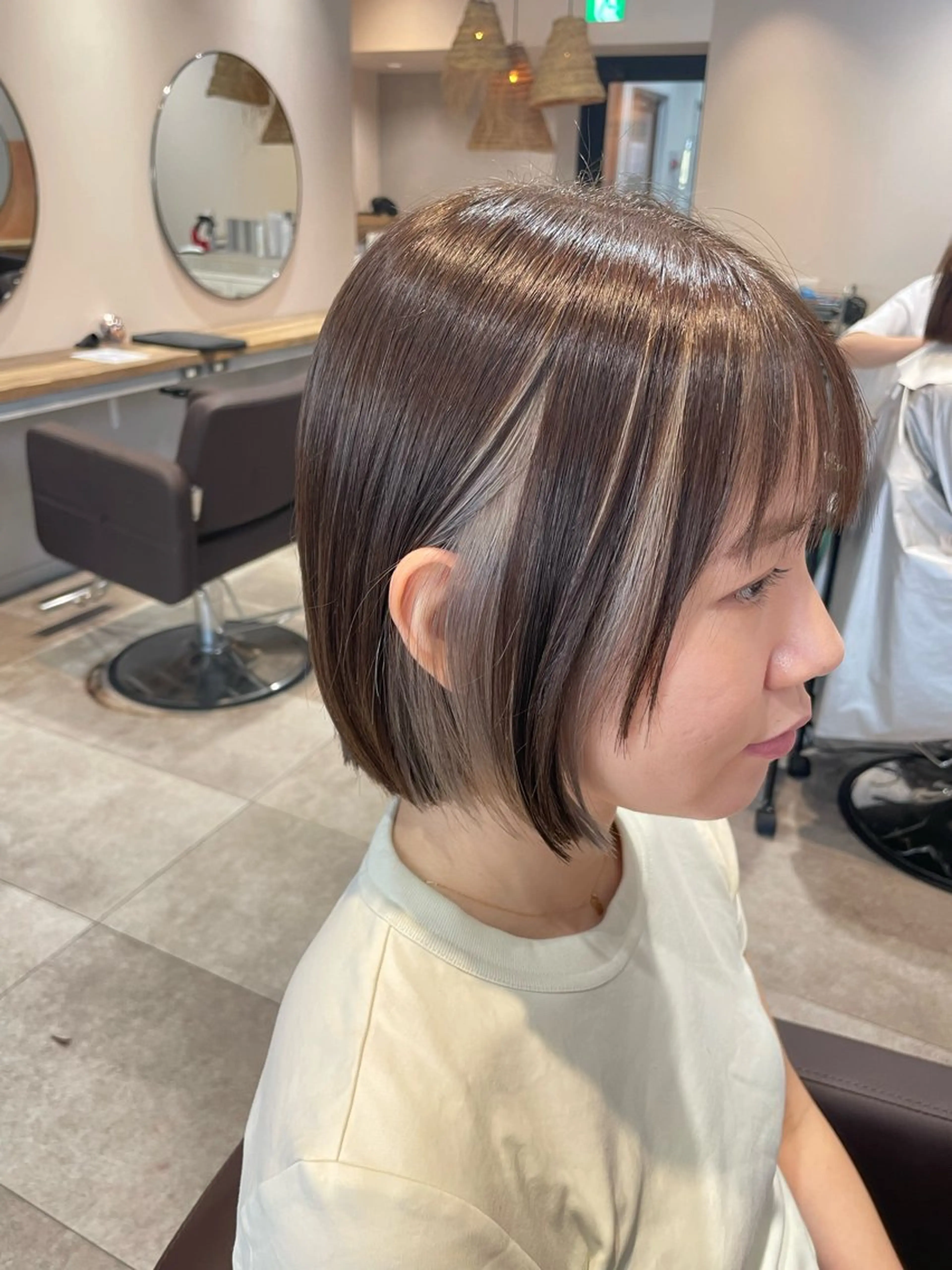 ミディアム カラー ブリーチ グレージュ シルバー ホワイトシルバー ヘアカラー トリートメント 💐パーソナルカラー /市橋加菜💐のヘアスタイル