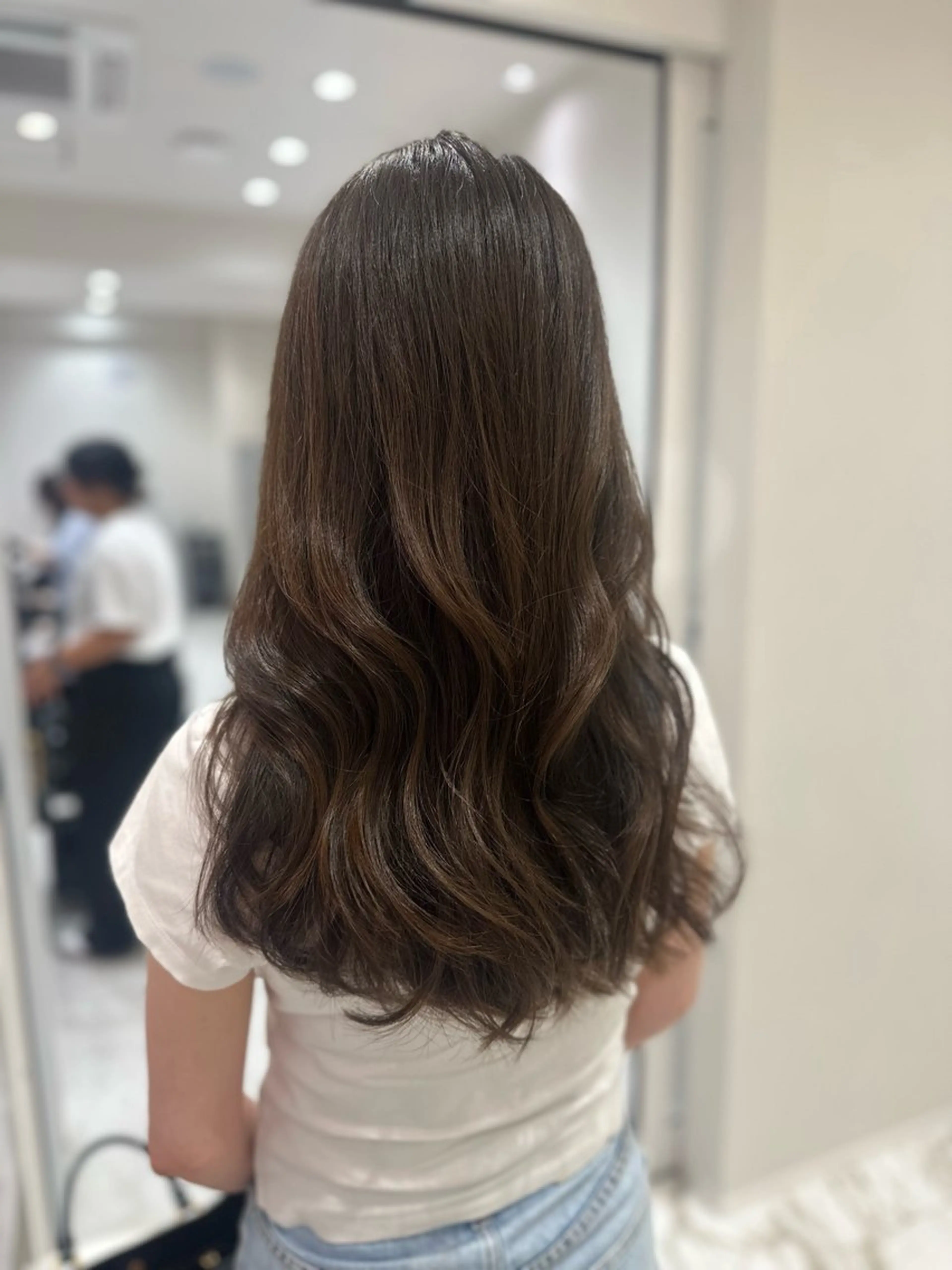 ロング カラー カット ヘアカラー トリートメント 韓国レイヤー✨ yasuko銀座のヘアスタイル