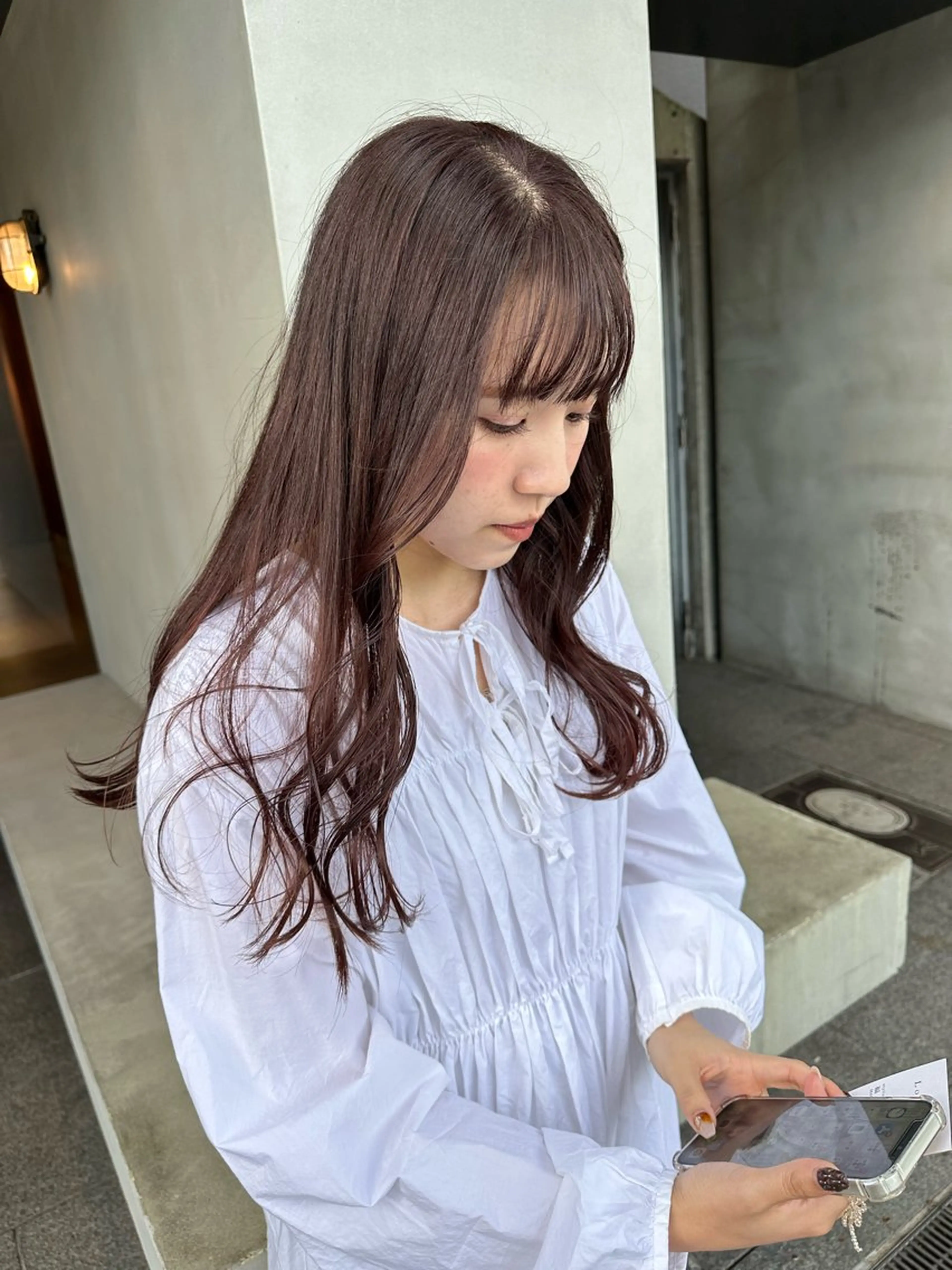 ロング カラー ヘアカラー 福崎 真奈のヘアスタイル