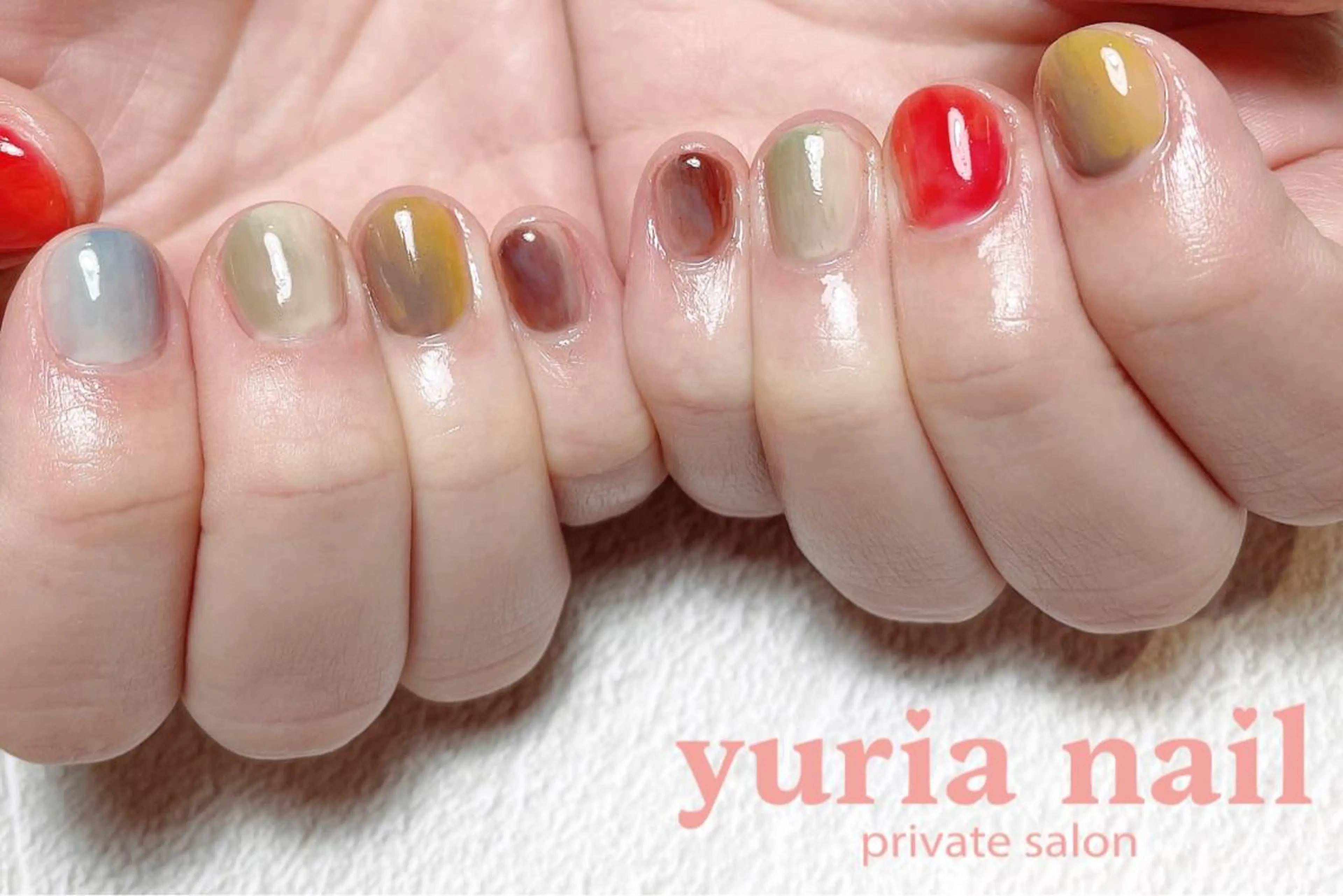 ネイル ジェルネイル 大理石ネイル(マーブル) ハンドネイル 小林 ゆりあのネイルデザイン