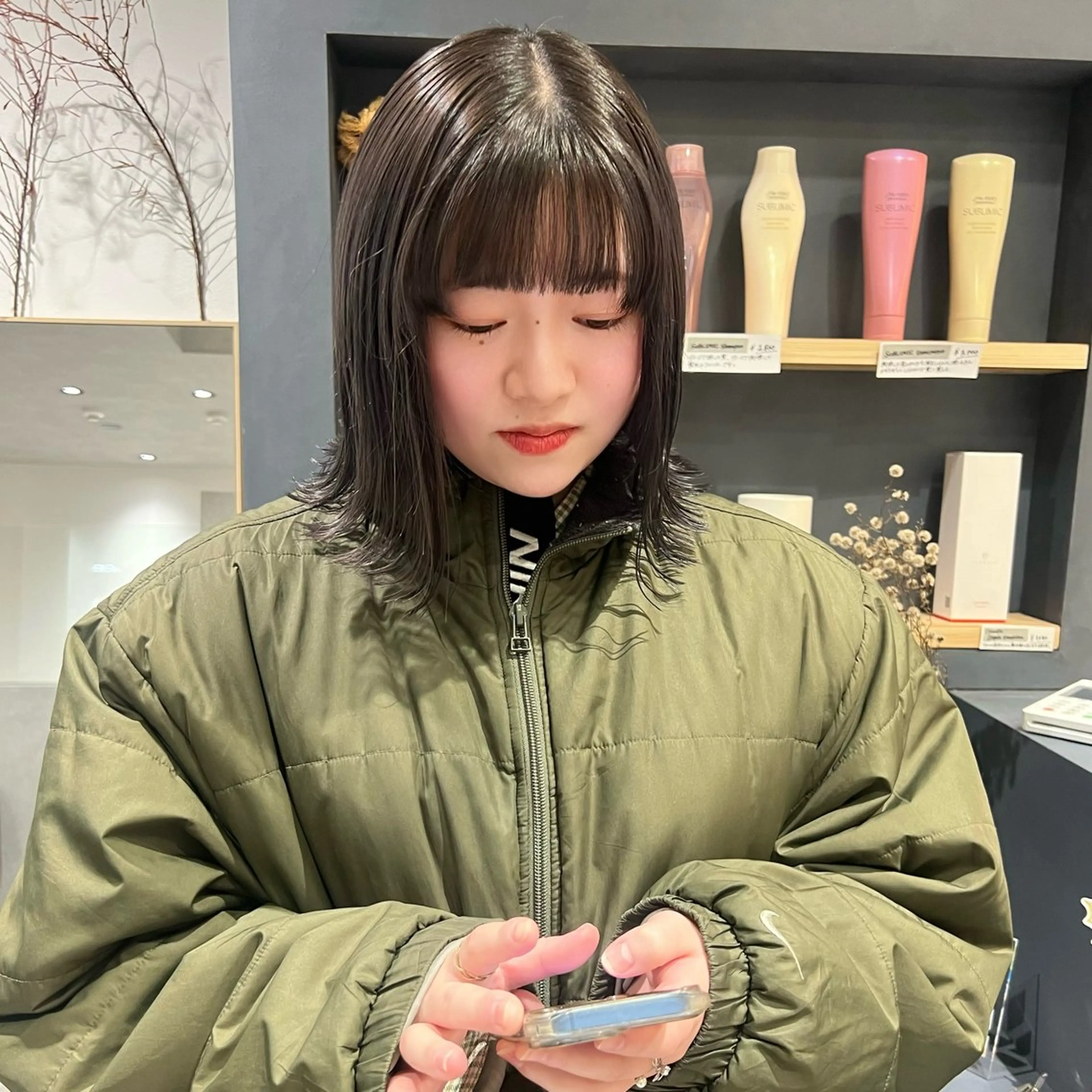 ミディアム カット ヘアカラー トリートメント AI TOKYO　S所属・mizuki 【韓国レイヤー】のヘアスタイル