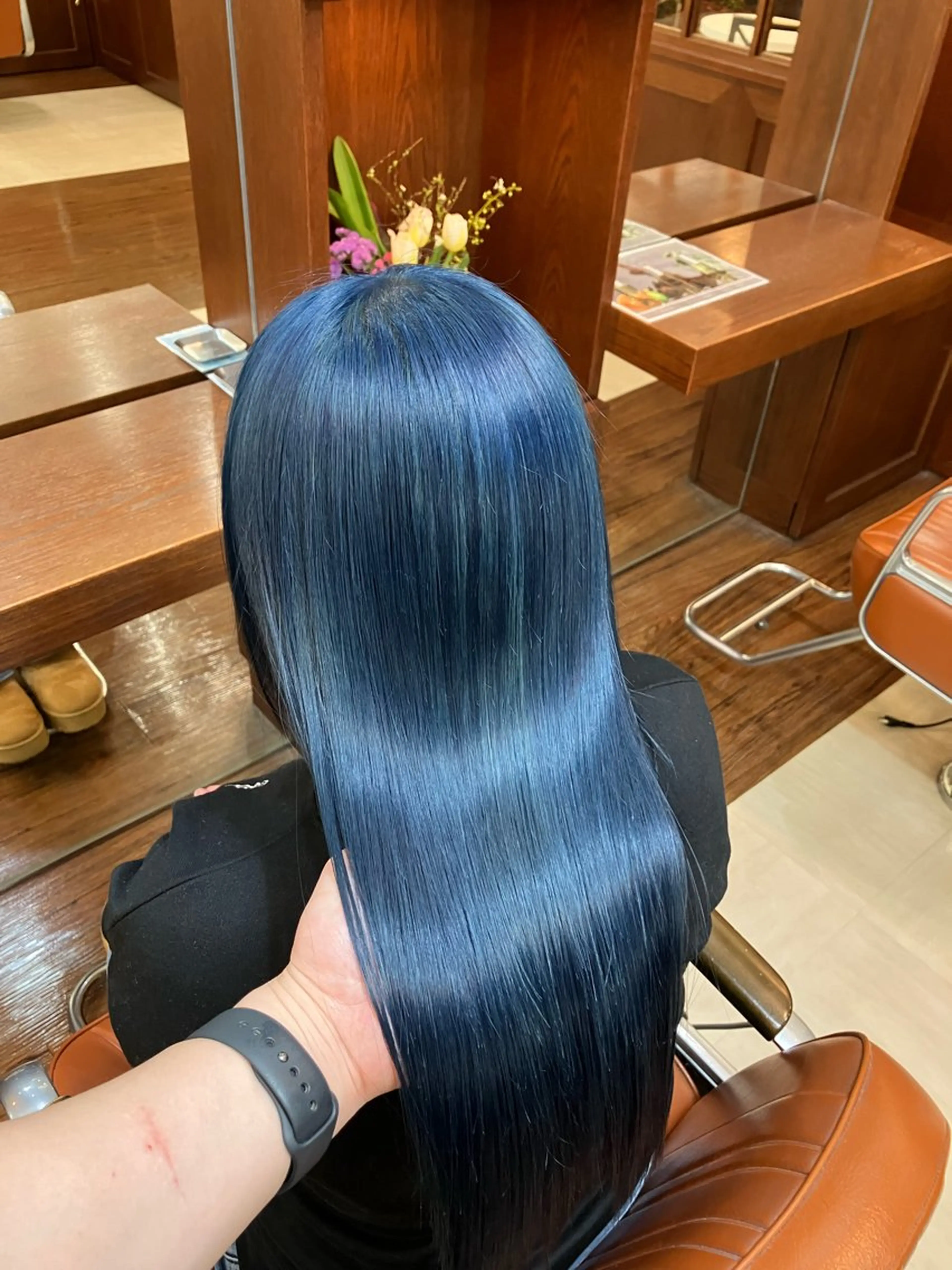 セミロング カラー リーグ青葉台所属・League サトウナツのヘアスタイル