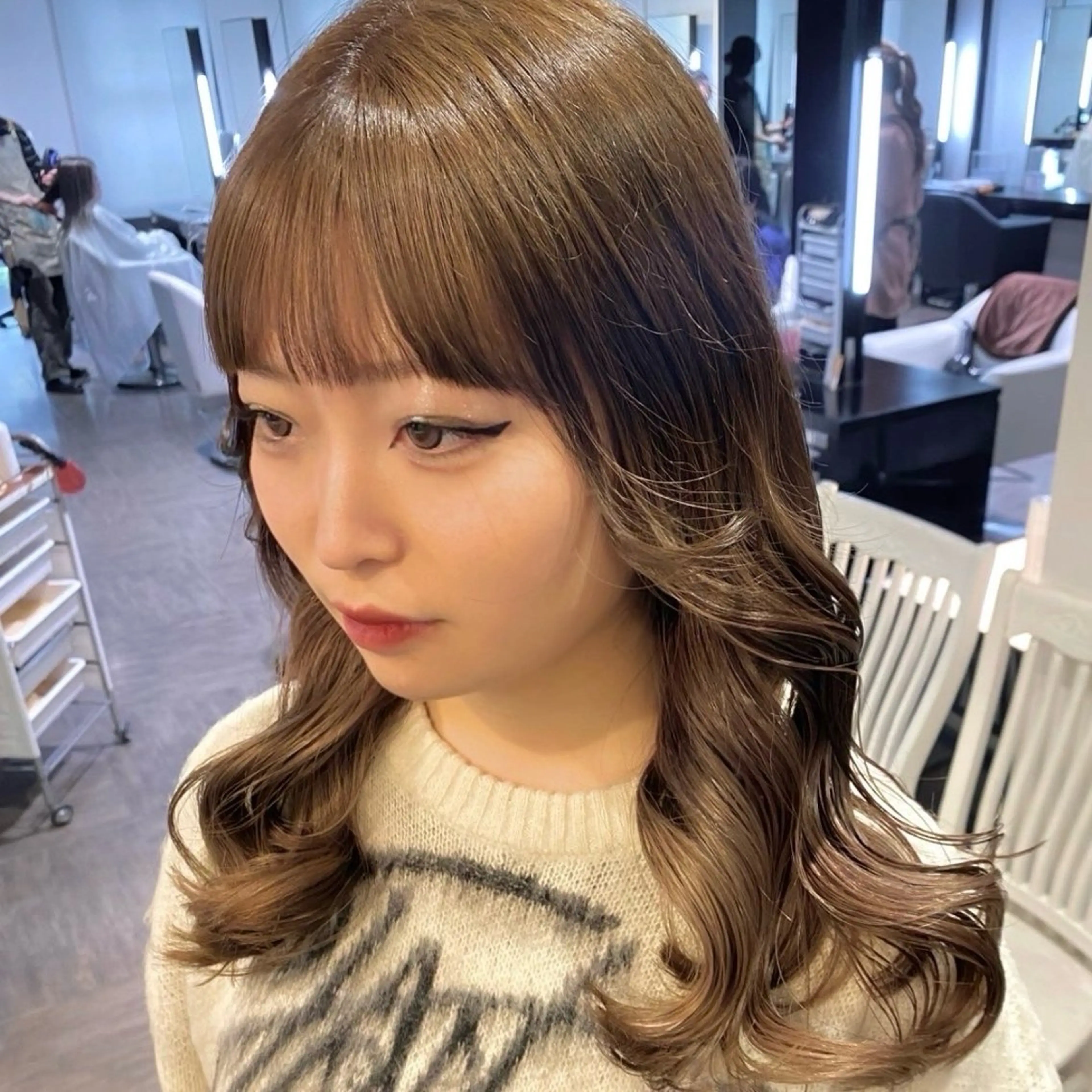 ロング カラー ベージュカラー ブラウンカラー チョコレートブラウン インナーカラー ヘアカラー トリートメント 🤍愛されヘア⌇ 𝐑 𝐈 𝐎🤍のヘアスタイル