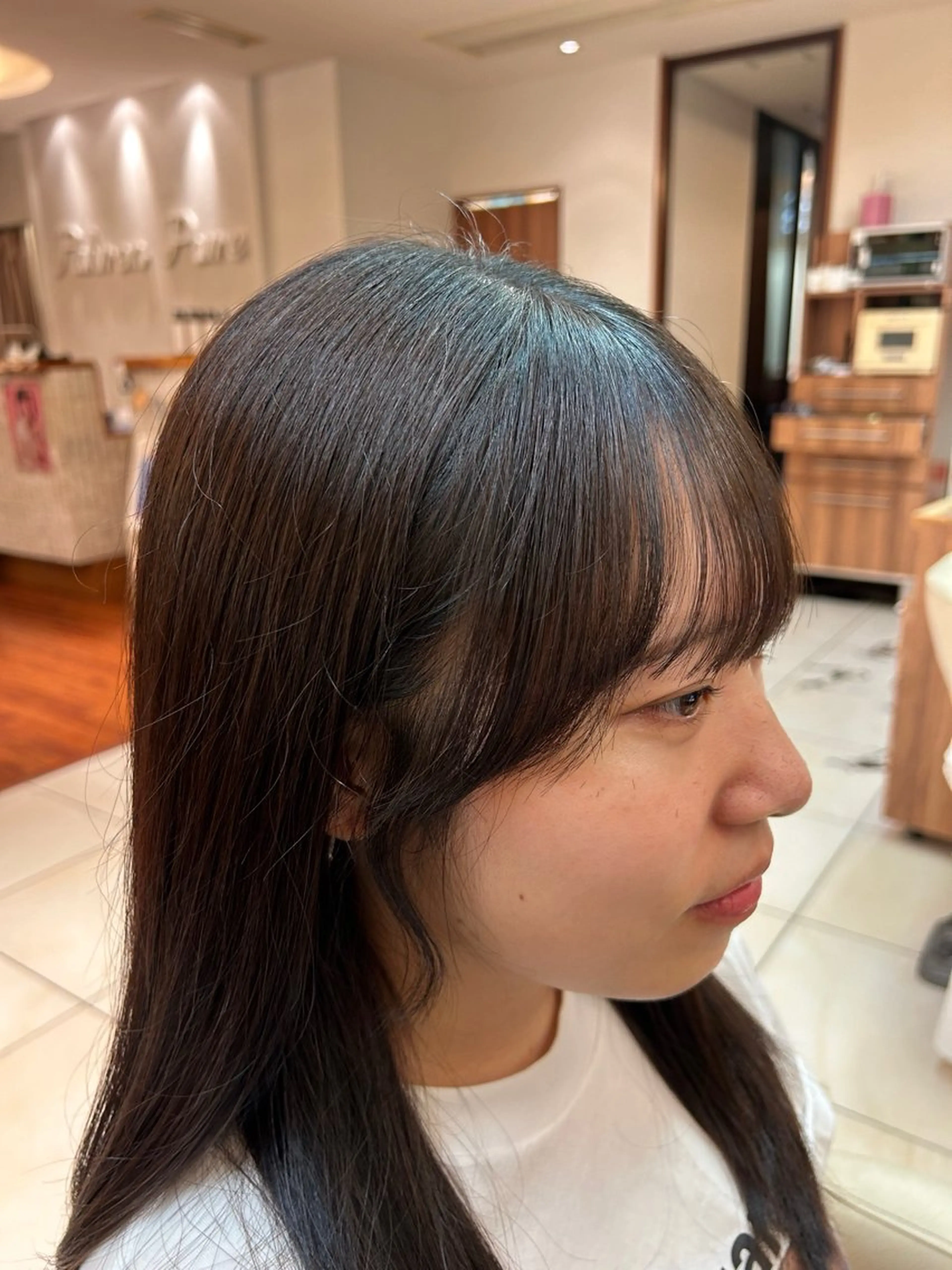 セミロング 三瓶 公子のヘアスタイル
