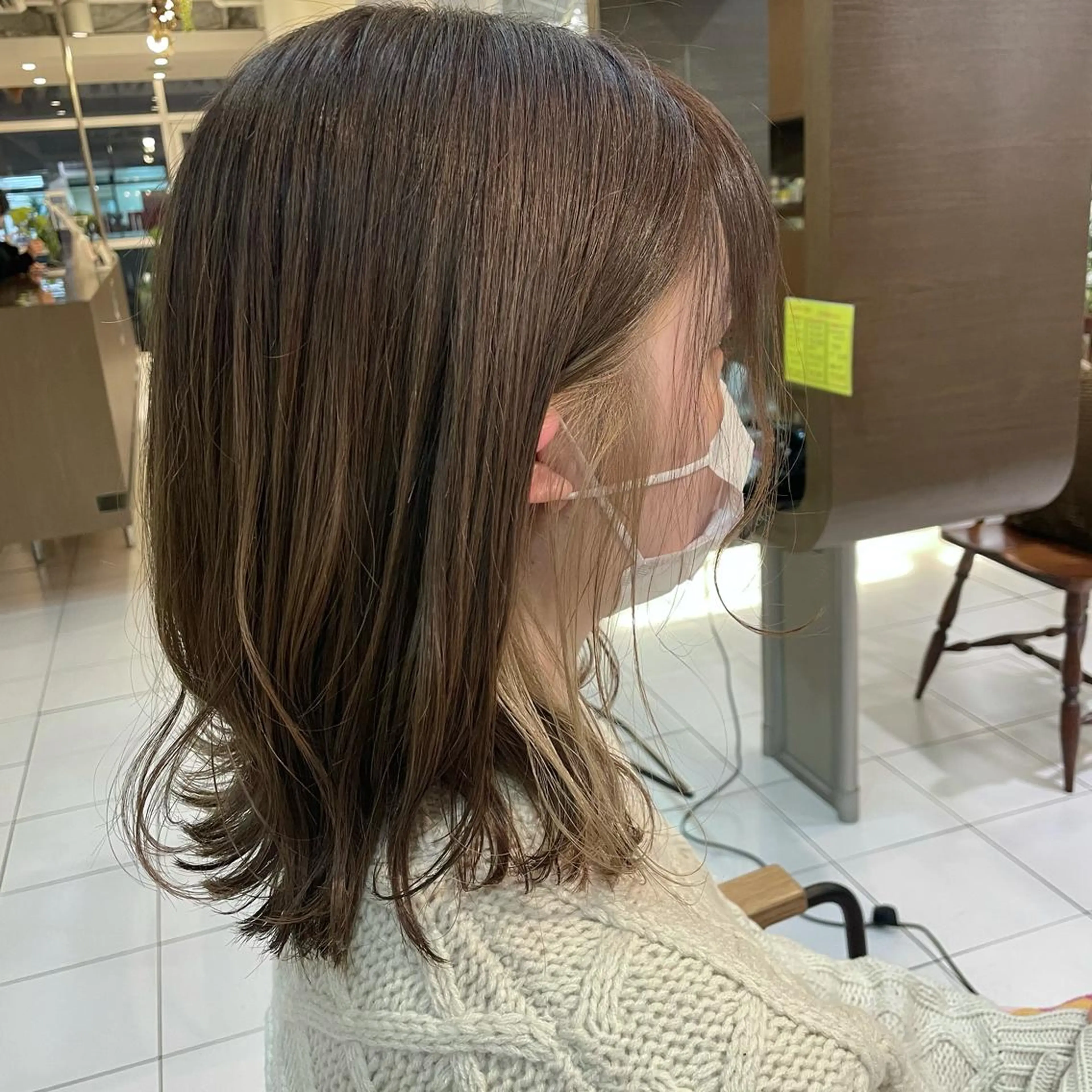 ミディアム カラー ベージュカラー グレージュ オリーブグレージュ オリーブグレー 透明感カラー/ 寺田千雅子のヘアスタイル