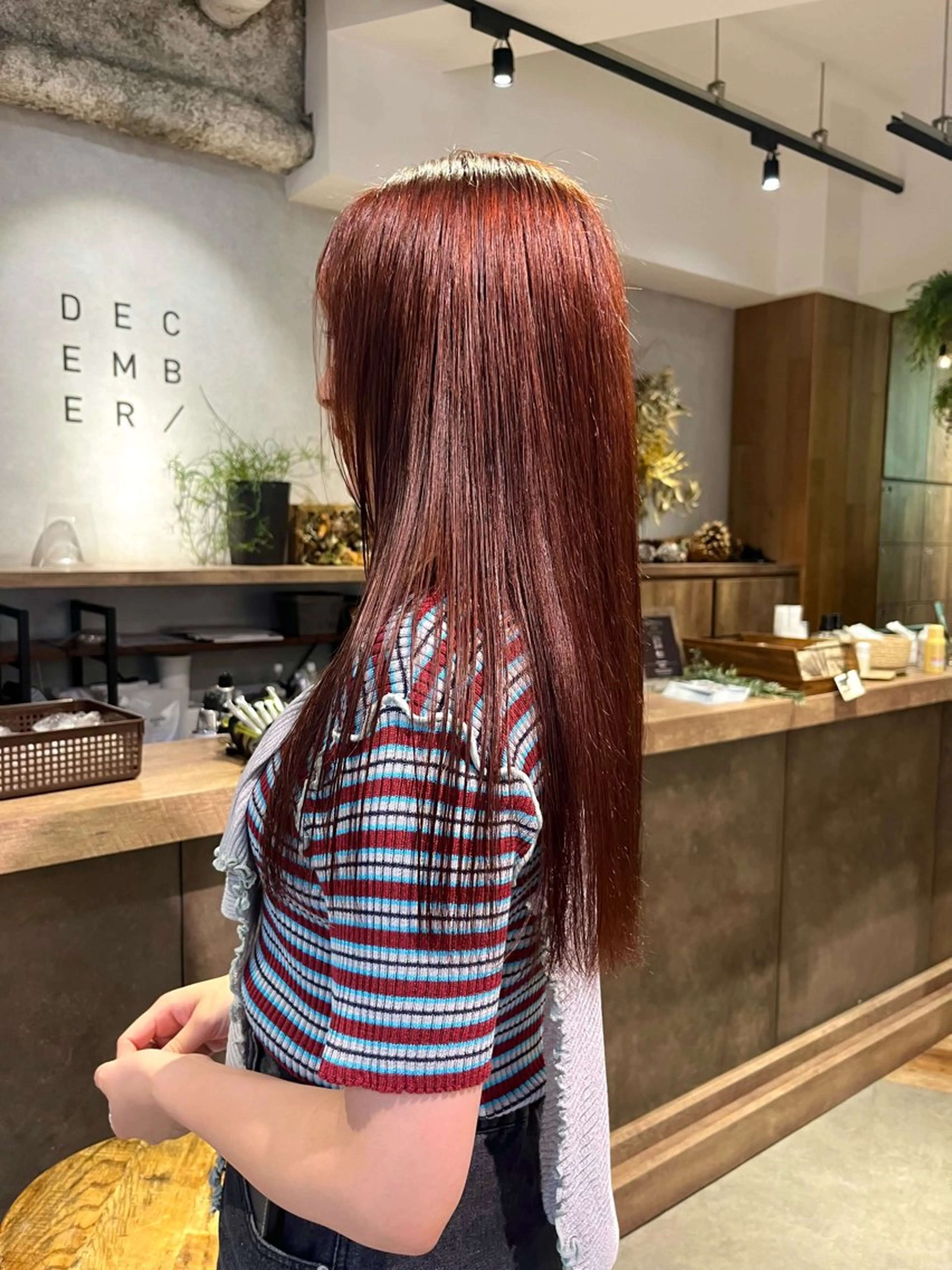 カラー オレンジ 🍒暖色カラー🍒 ueno aiのヘアスタイル