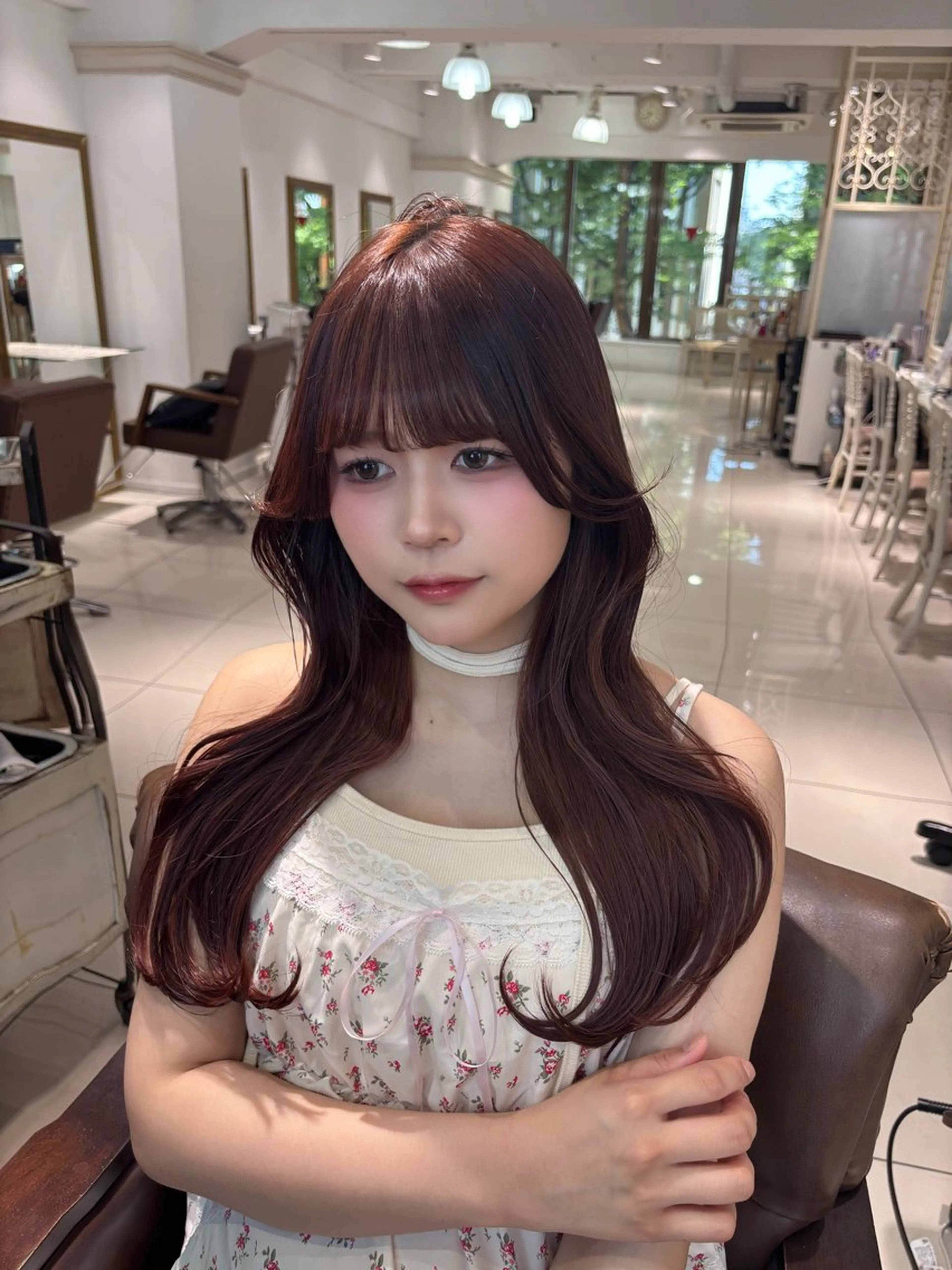 ロング 韓国カシスピンク🩰 mai🐰ྀི🤍のヘアスタイル