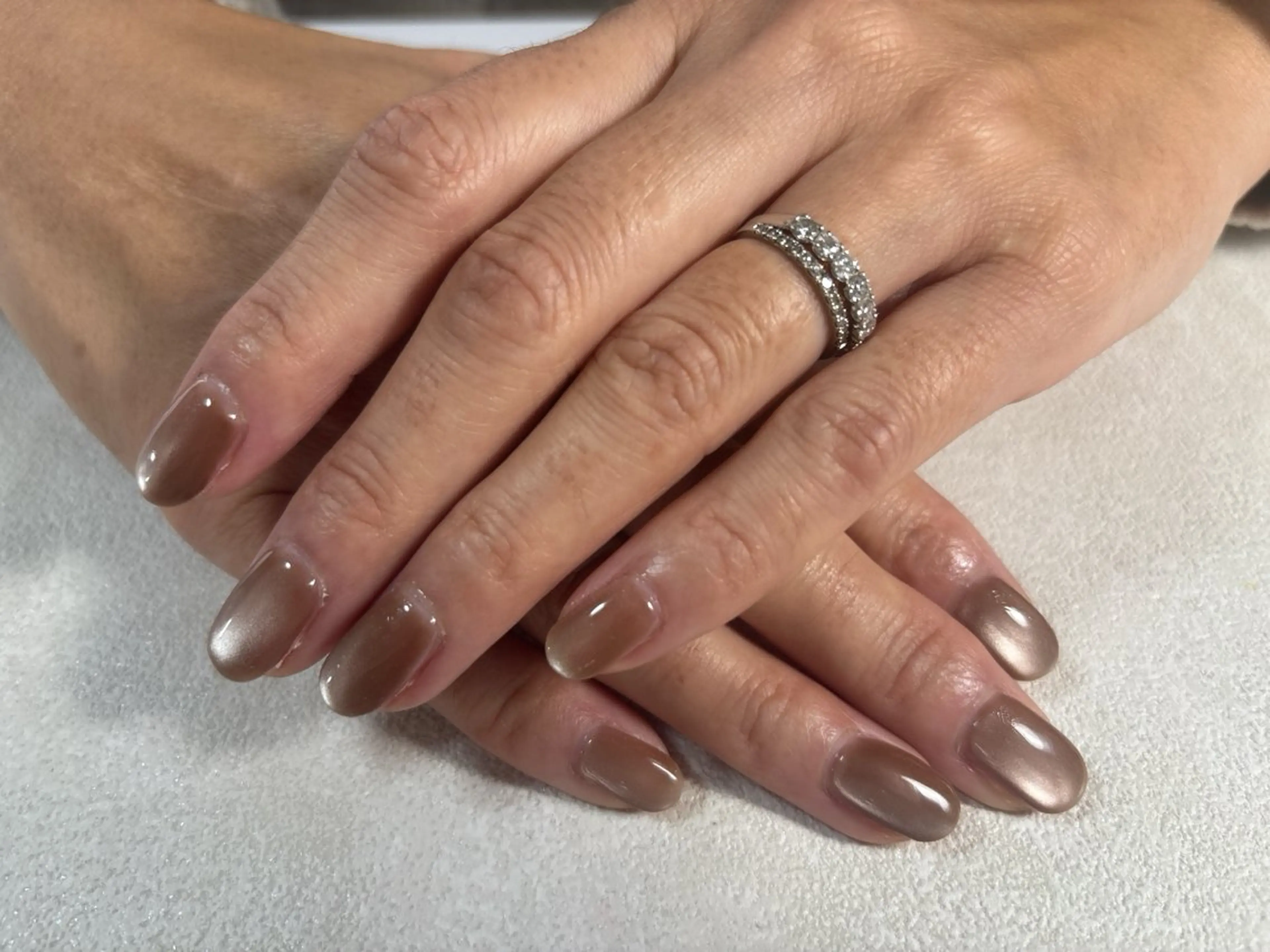 ネイル オーロラネイル ブルー フットネイル フレンチネイル ジェルネイル ハンドネイル kiki nail たまプラーザのネイルデザイン