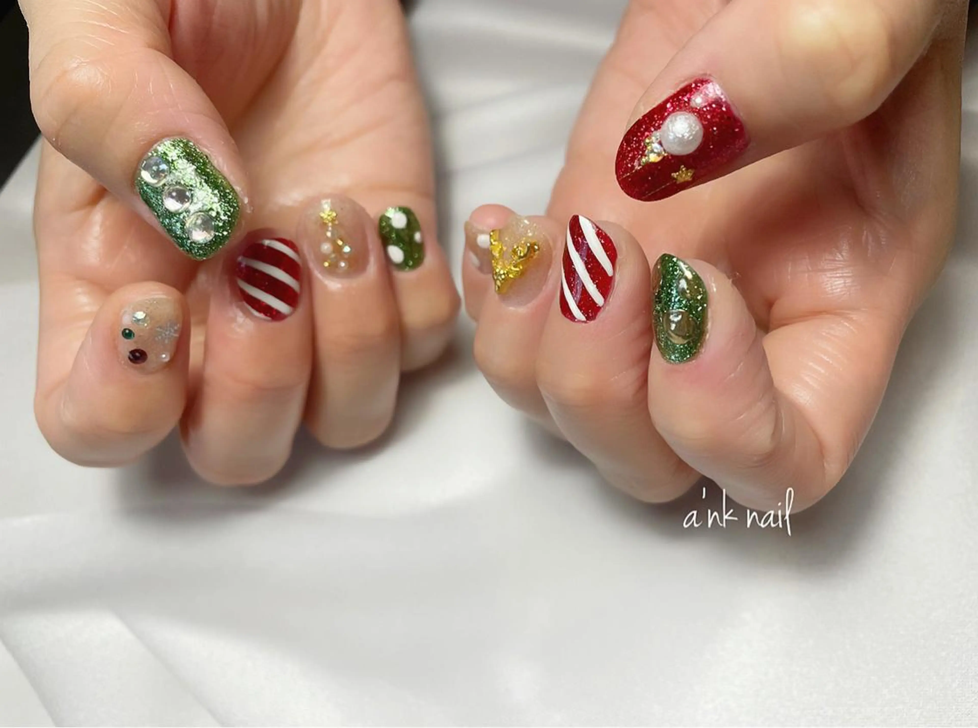 ネイル 冬ネイル クリスマス Sawamoto Akinaのネイルデザイン