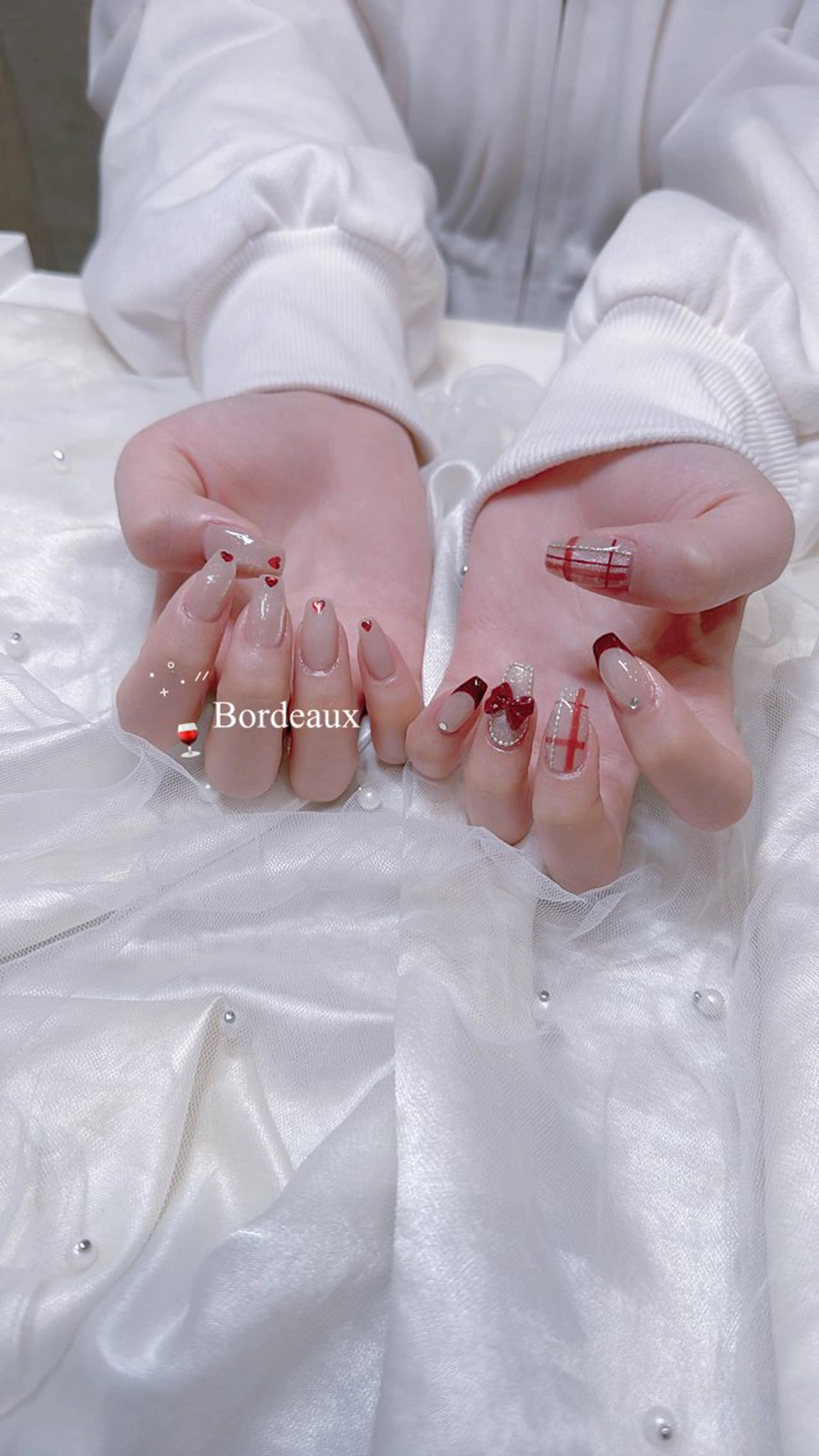 ネイル ボルドー ハンドネイル GOTODAYシェアサロン名古屋PARCO店所属・୨୧ ayakaのネイルデザイン
