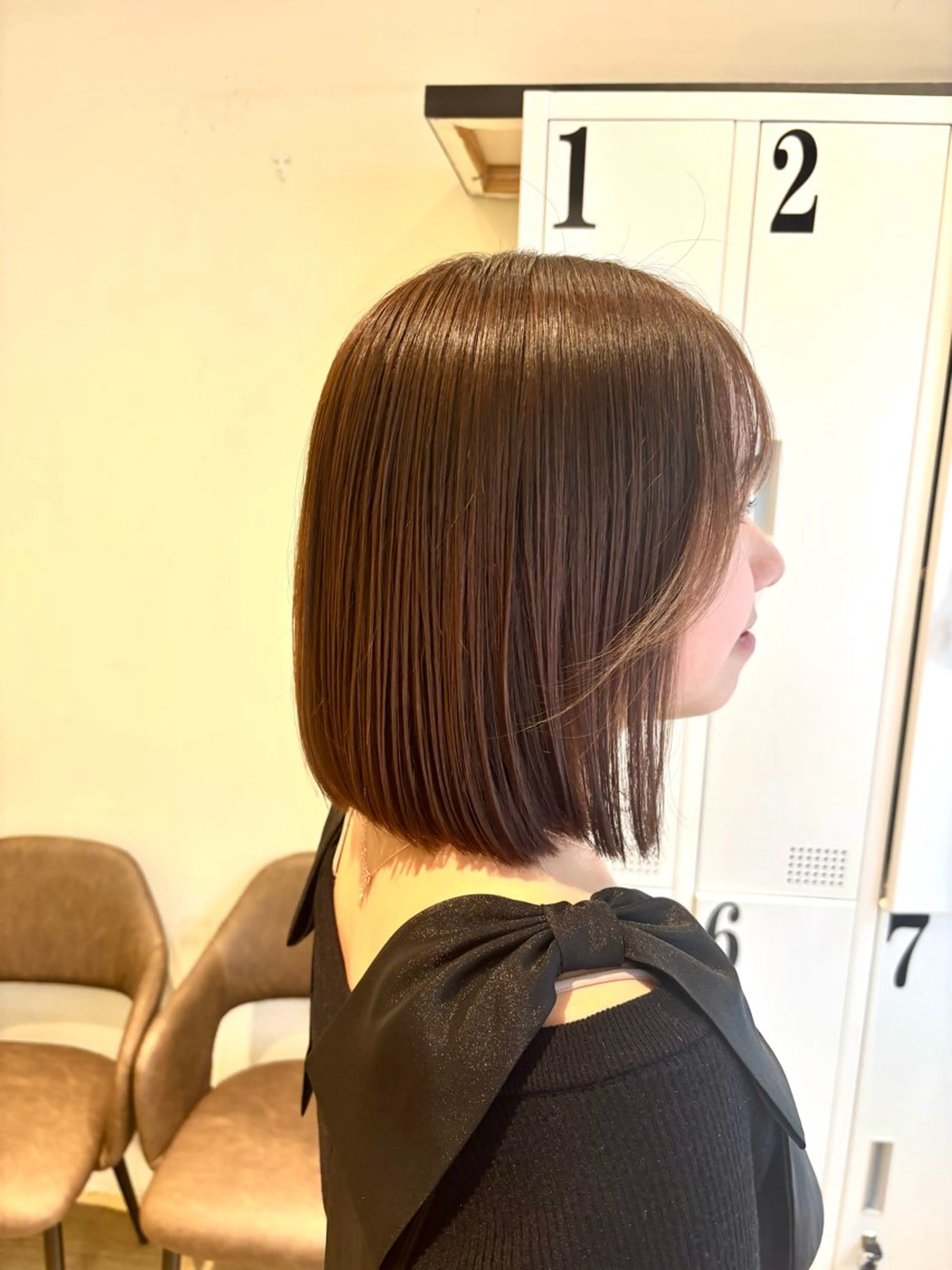 ミディアム カラー ヘアアレンジ カット ヘアカラー トリートメント 新宿　副店長 新井彩斗のヘアスタイル