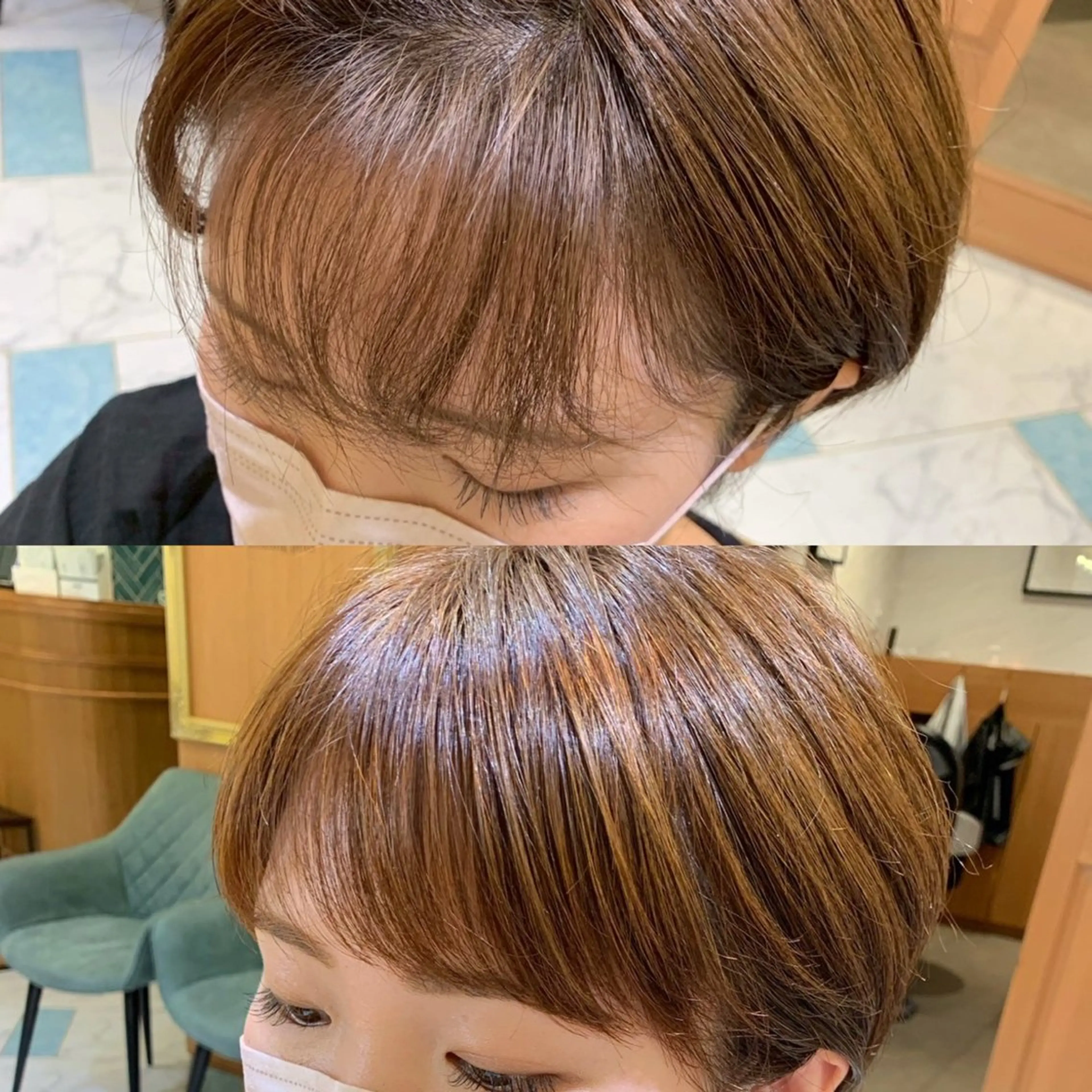 【朝ラクになりたい方必見👀】前髪矯正➕韓国風カット➕トリートメント✨️の写真