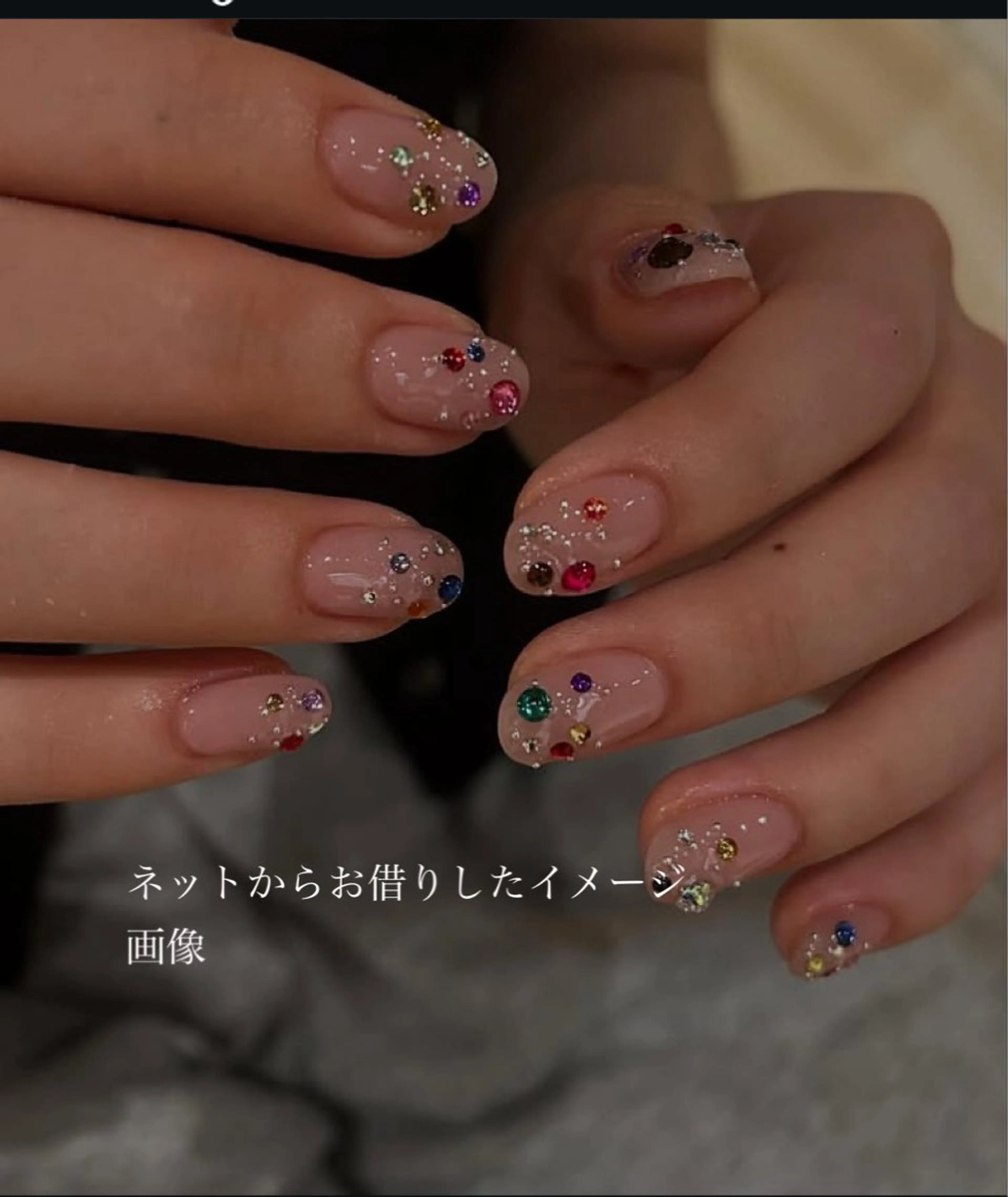 ビジューネイル✦︎オフあり・なし現金のみのメニュー。の写真