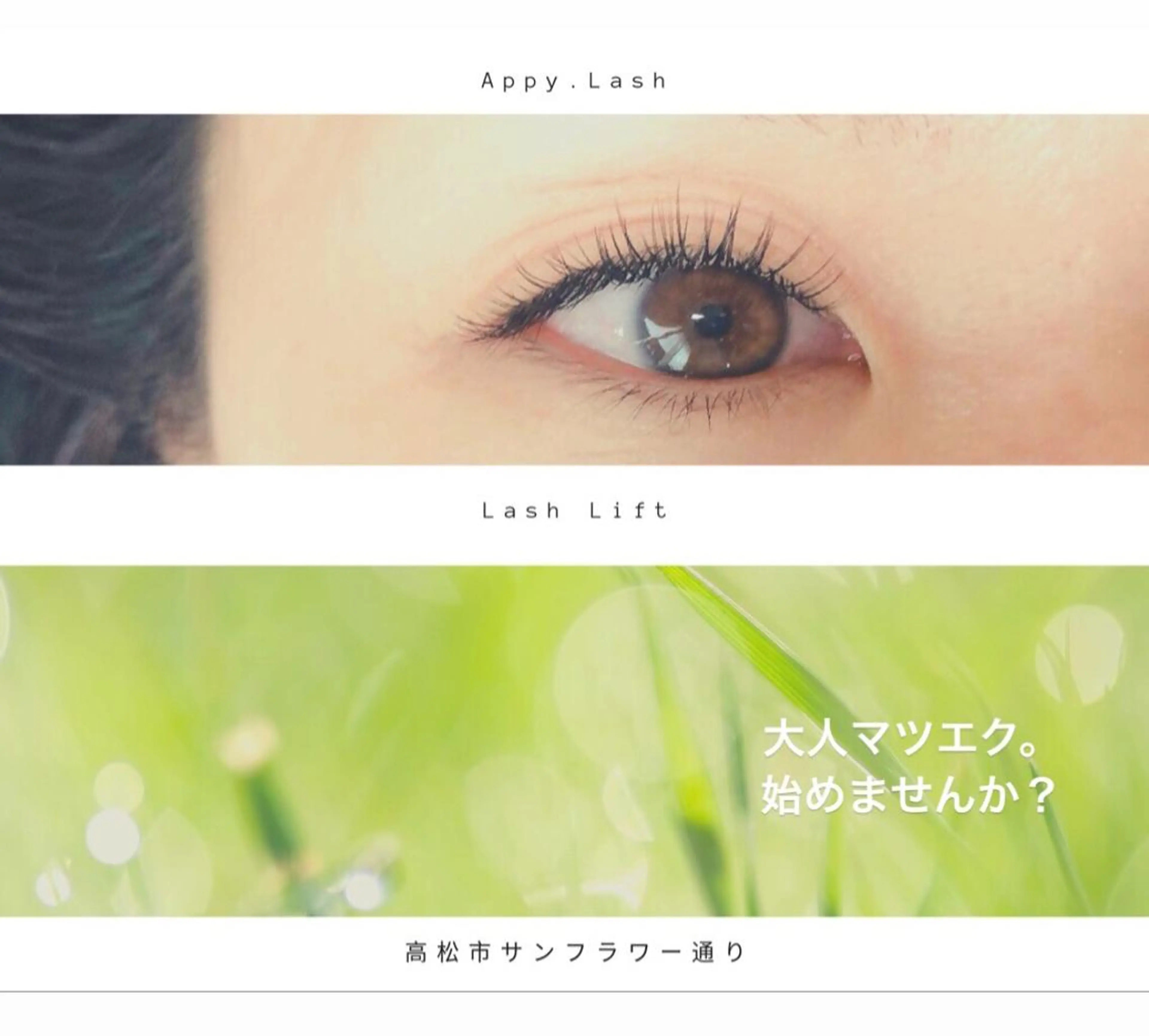 マツエク・マツパ フラットラッシュ ナチュラル パリジェンヌラッシュリフト まつげパーマ ボリュームラッシュ まつげと眉の専門店 Appy.Lashのマツエク・マツパデザイン