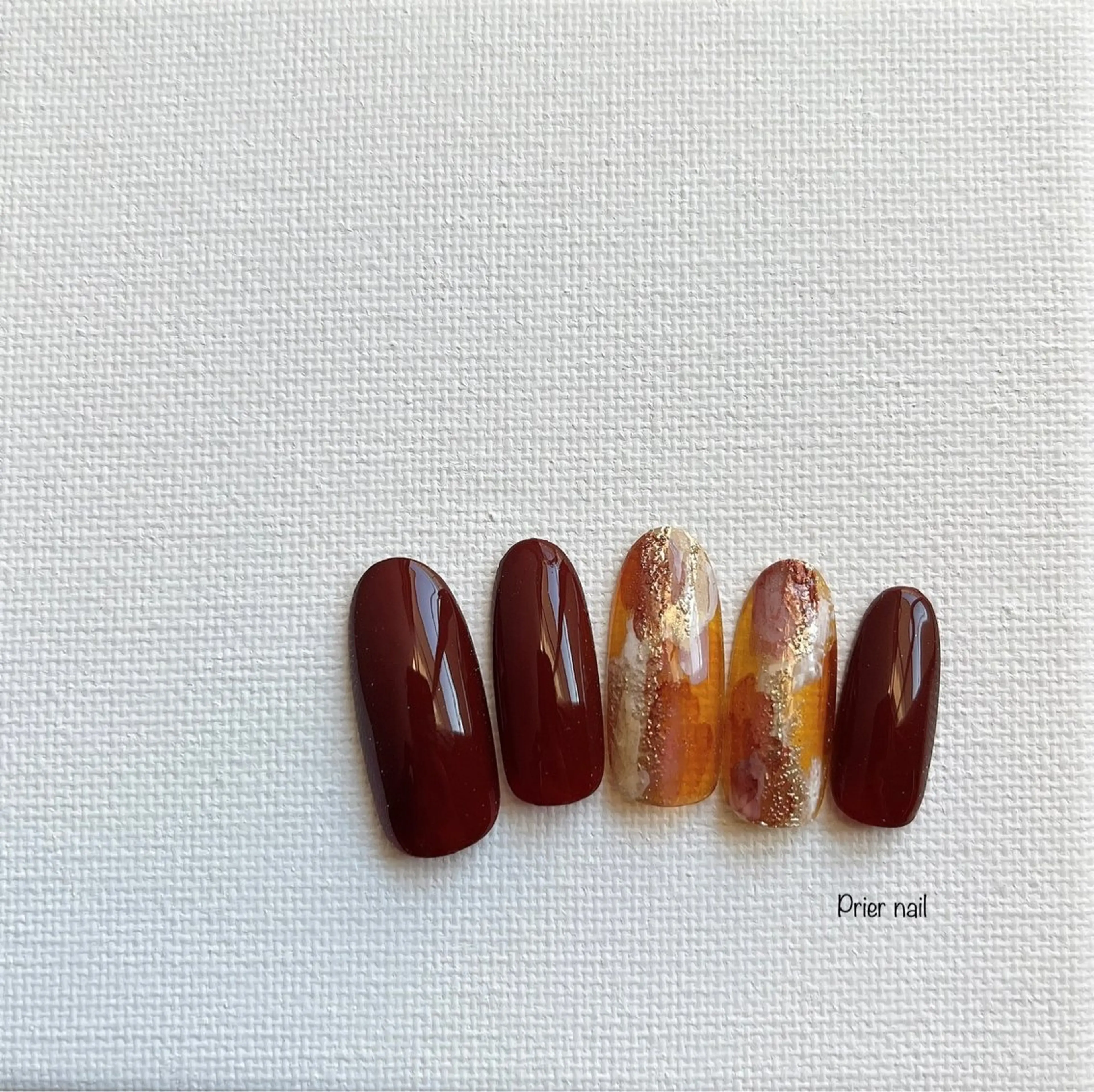 ネイル アートネイル べっ甲ネイル Prier×Kew hair所属・Prier nailのネイルデザイン